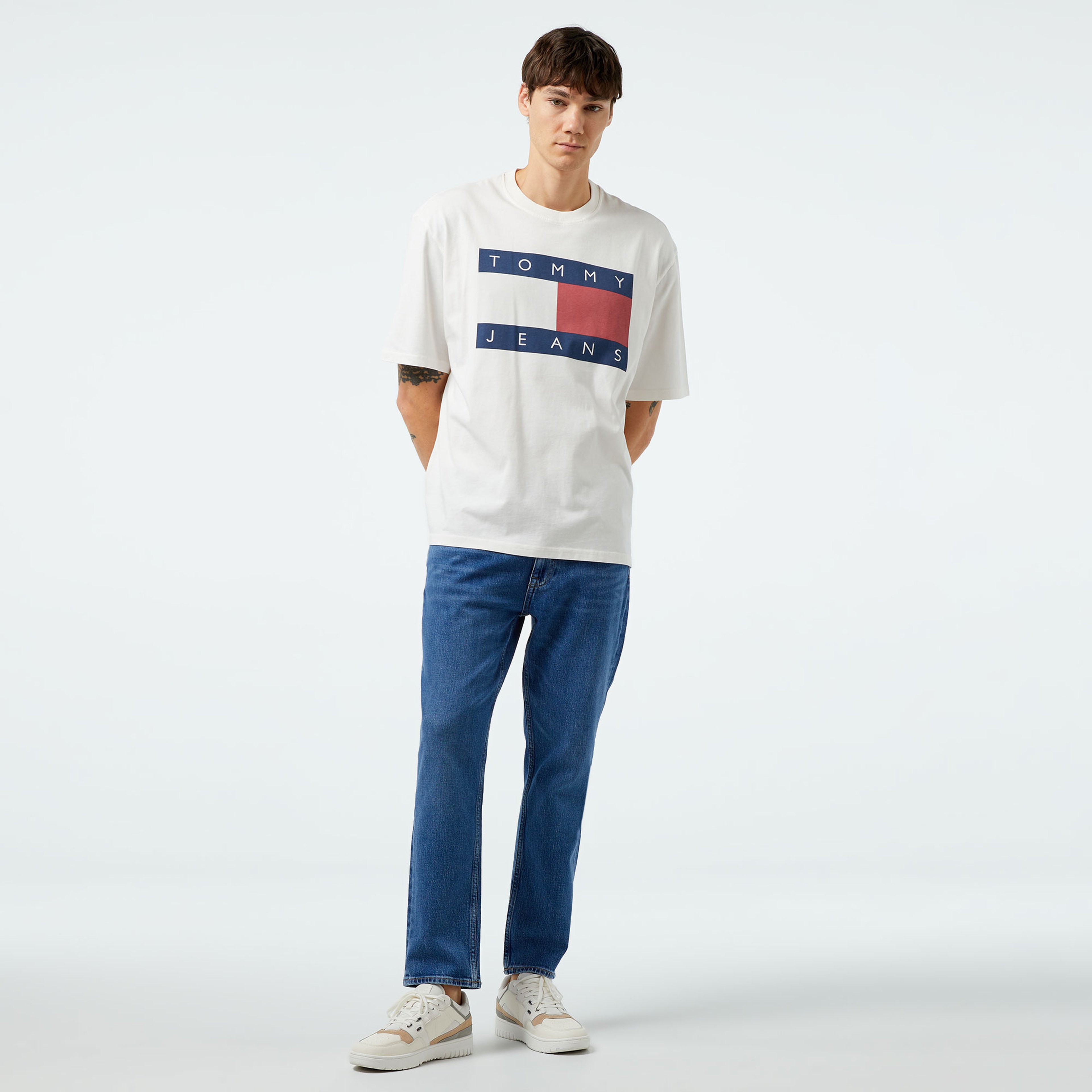 Tommy Hilfiger Dad Jean Erkek Mavi Jean