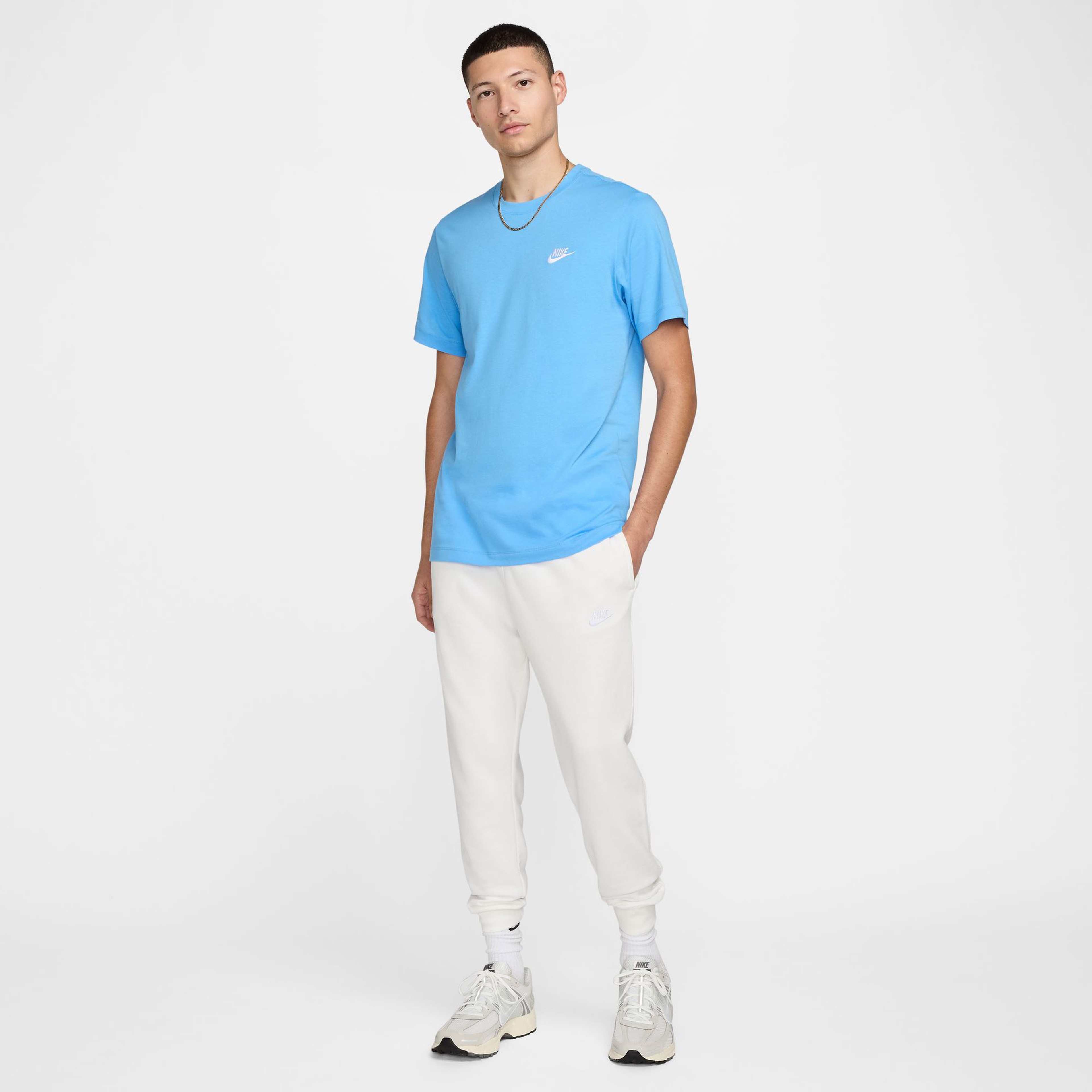 Nike Sportswear Club Short-Sleeve Erkek Mavi Günlük T-Shirt