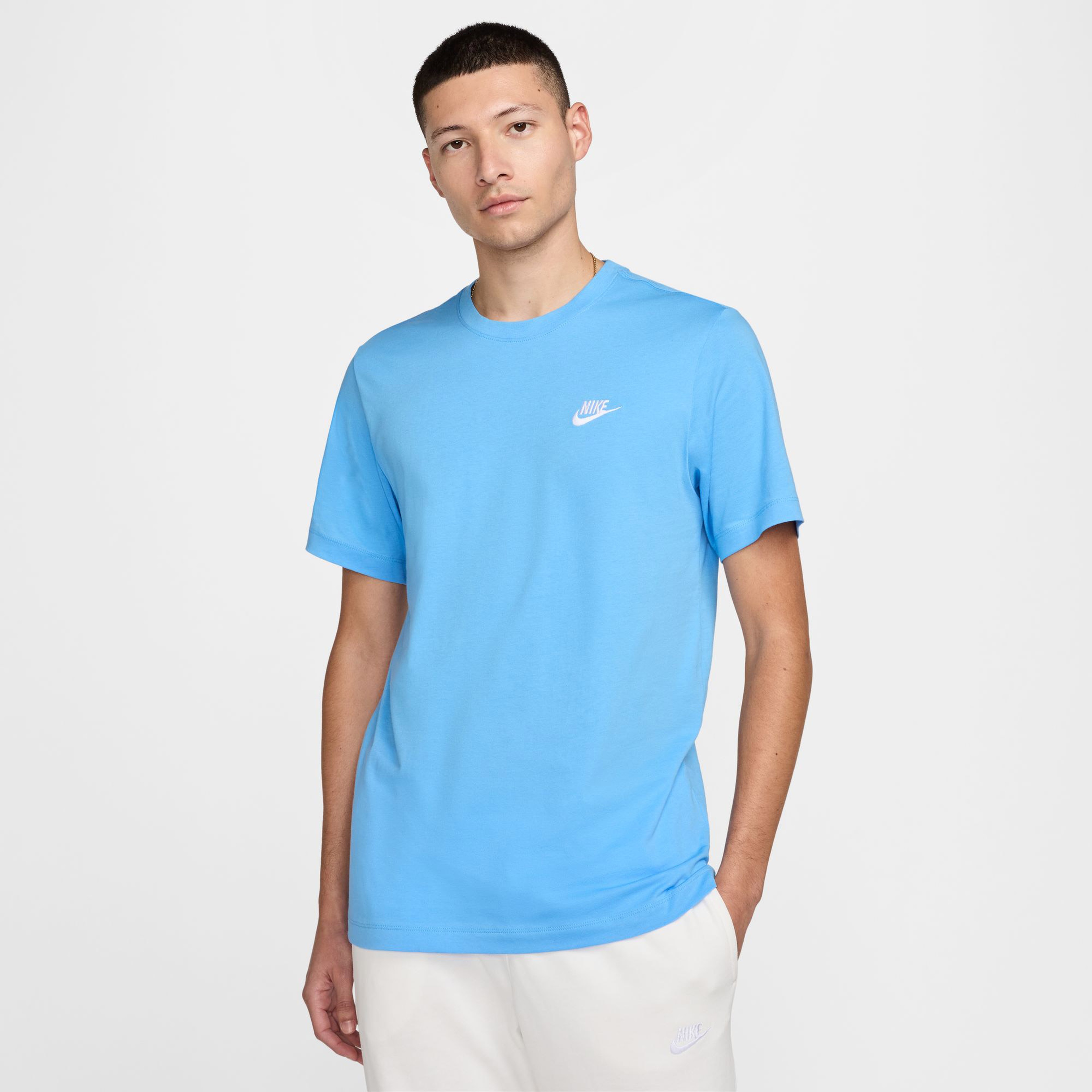 Nike Sportswear Club Short-Sleeve Erkek Mavi Günlük T-Shirt