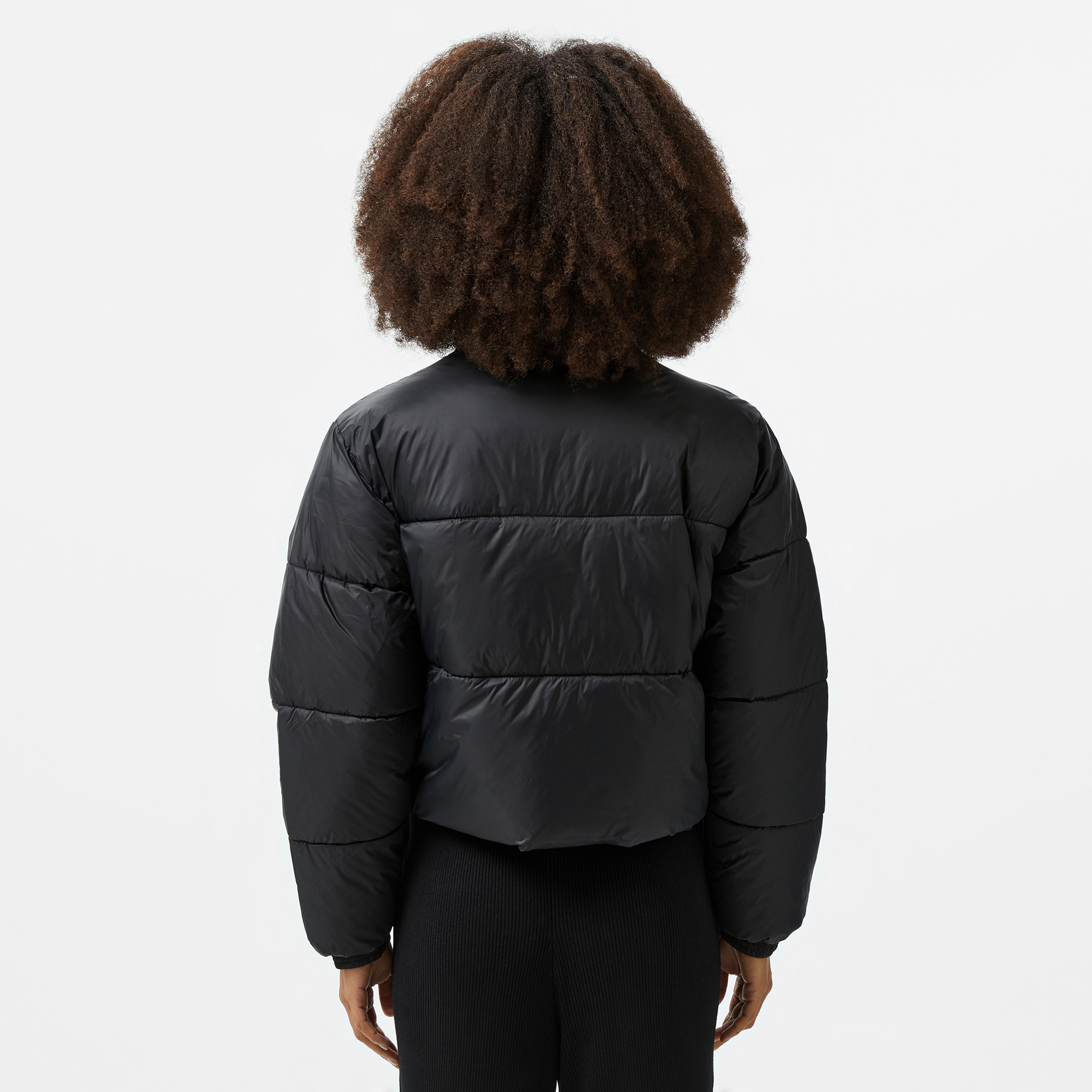 Karl Kani Sport Patch Crop Puffer Kadın Siyah Ceket