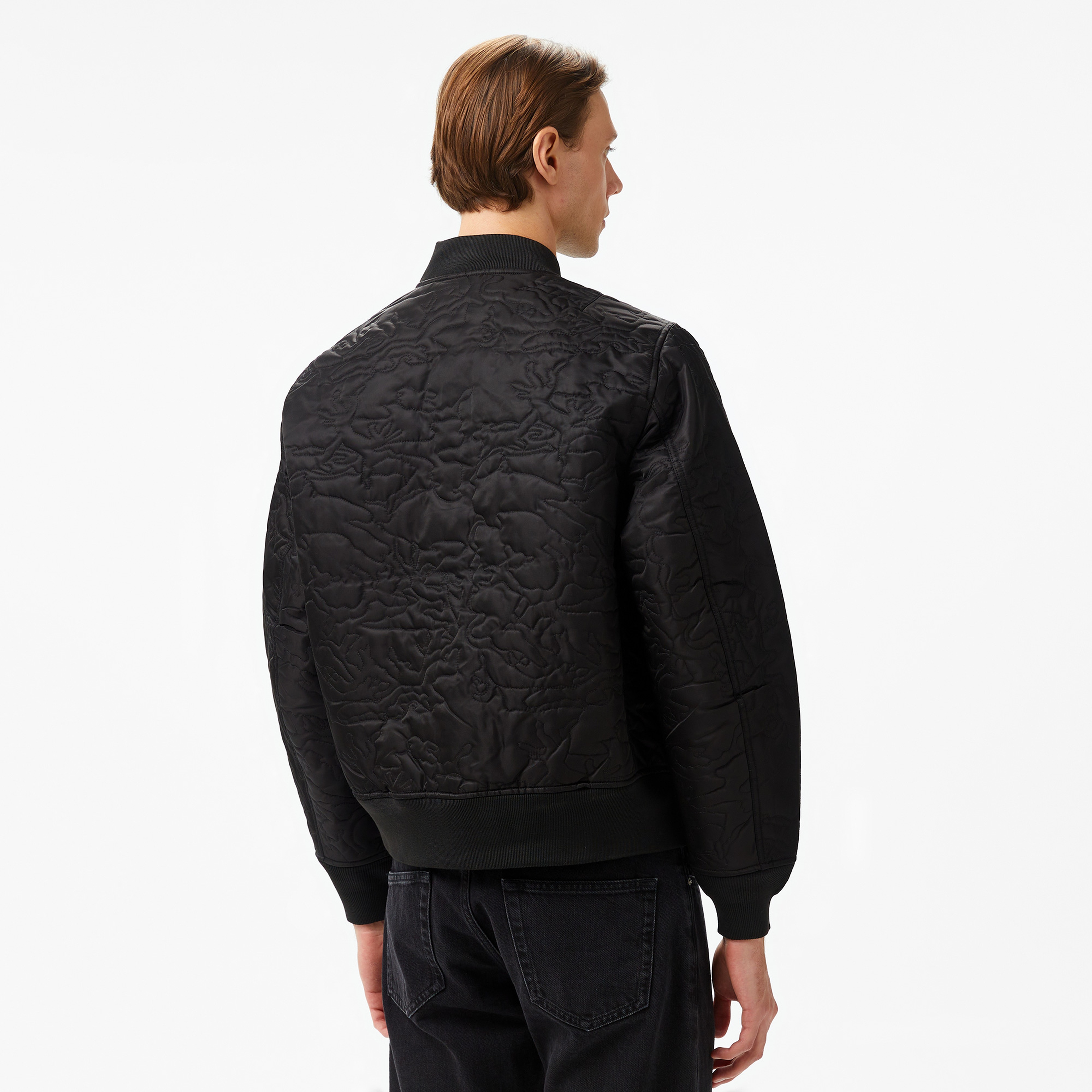 Alpha Industries Camo Quilted Ma-1 Flight Unisex Siyah Ceket