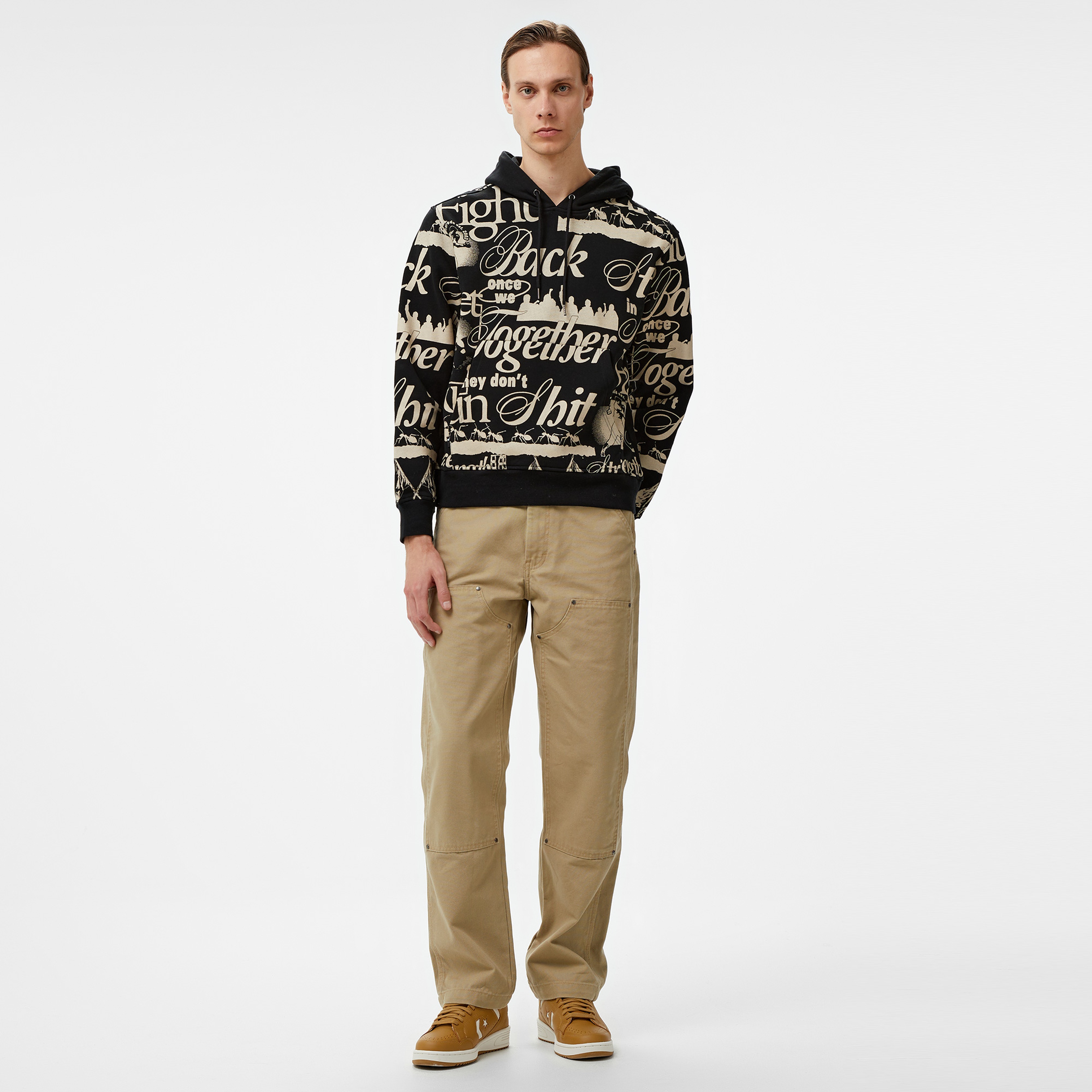 The Hundreds Fight Back Pullover Erkek Siyah Sweatshirt