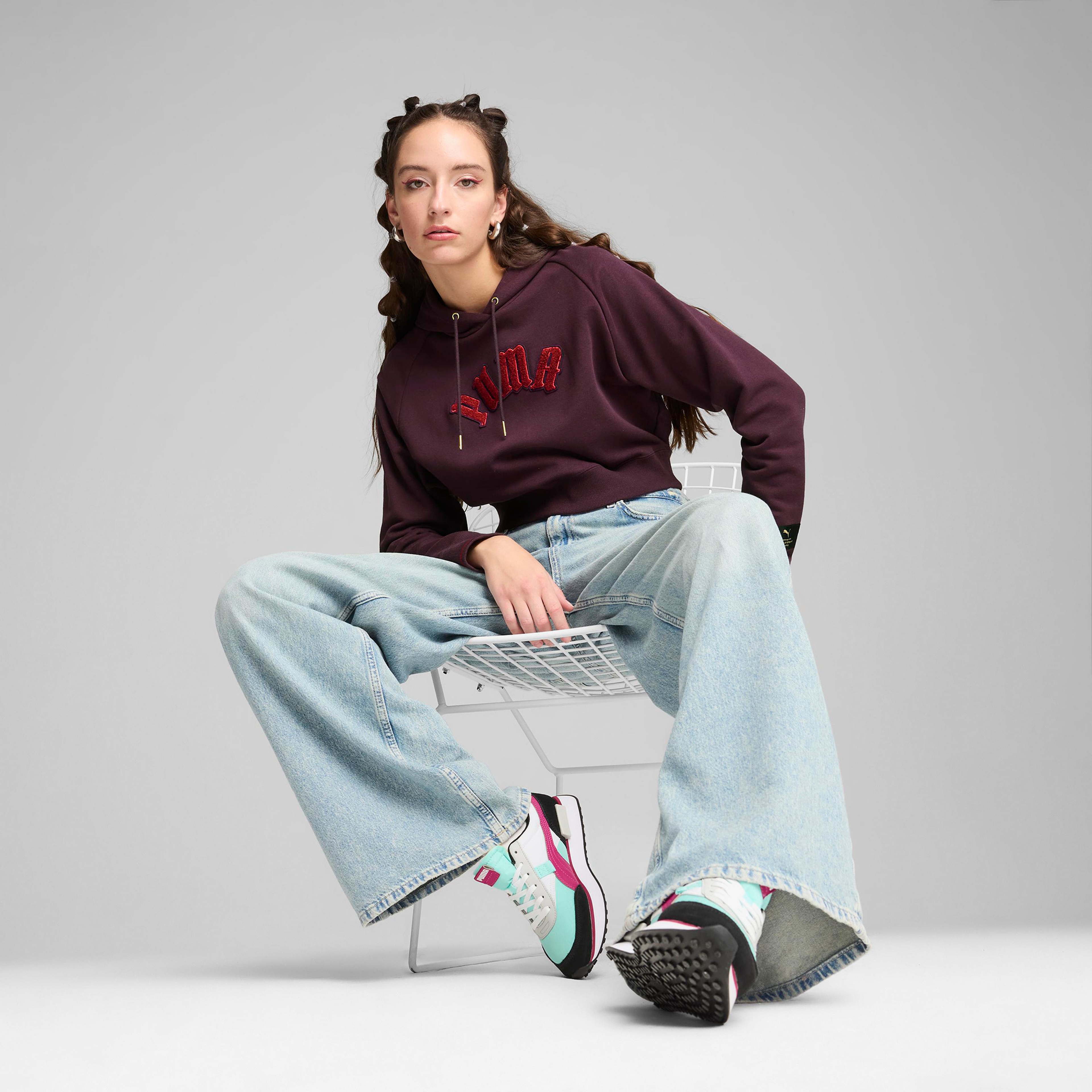 Puma Classics Relaxed Kadın Bordo Sweatshirt