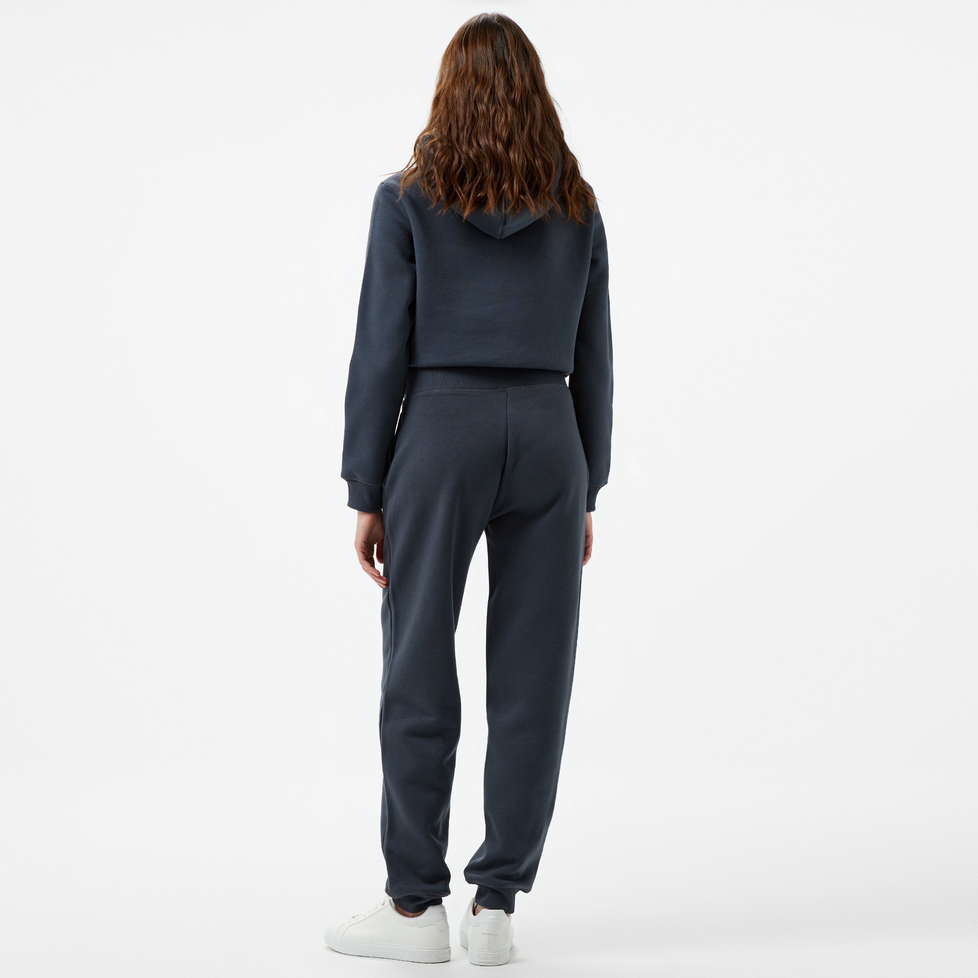 Calvin Klein Jeans Monologo Cuffed Kadın Siyah Eşofman Altı