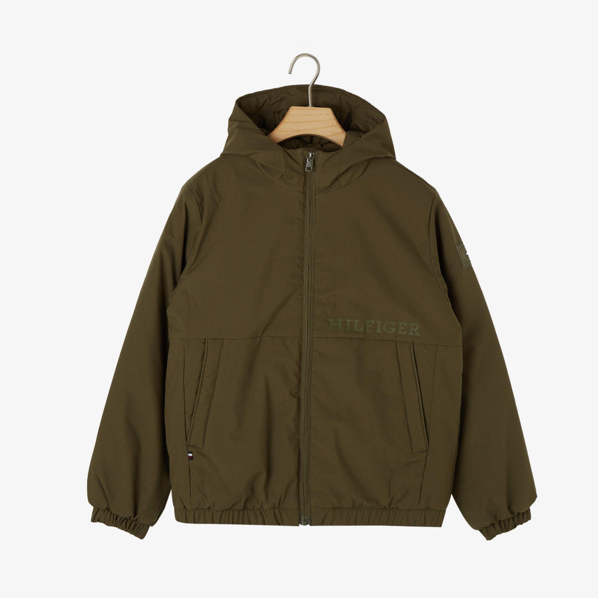 Tommy Hilfiger Light Padded Ribstop Çocuk Yeşil Ceket