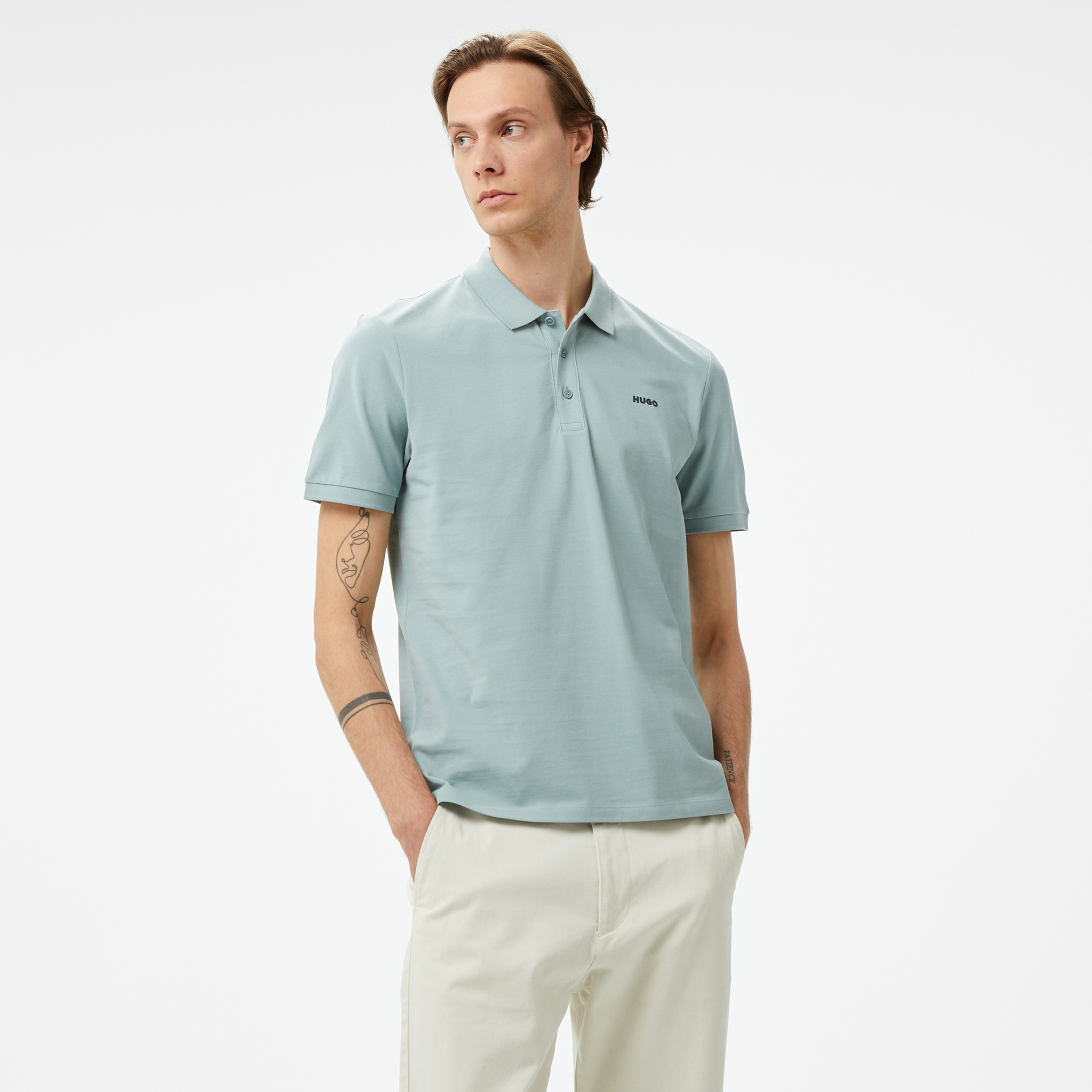 Hugo Donos222 Erkek Gri Polo