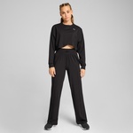 Puma Cloudspun Crossover Crew Kadın Siyah Sweatshirt