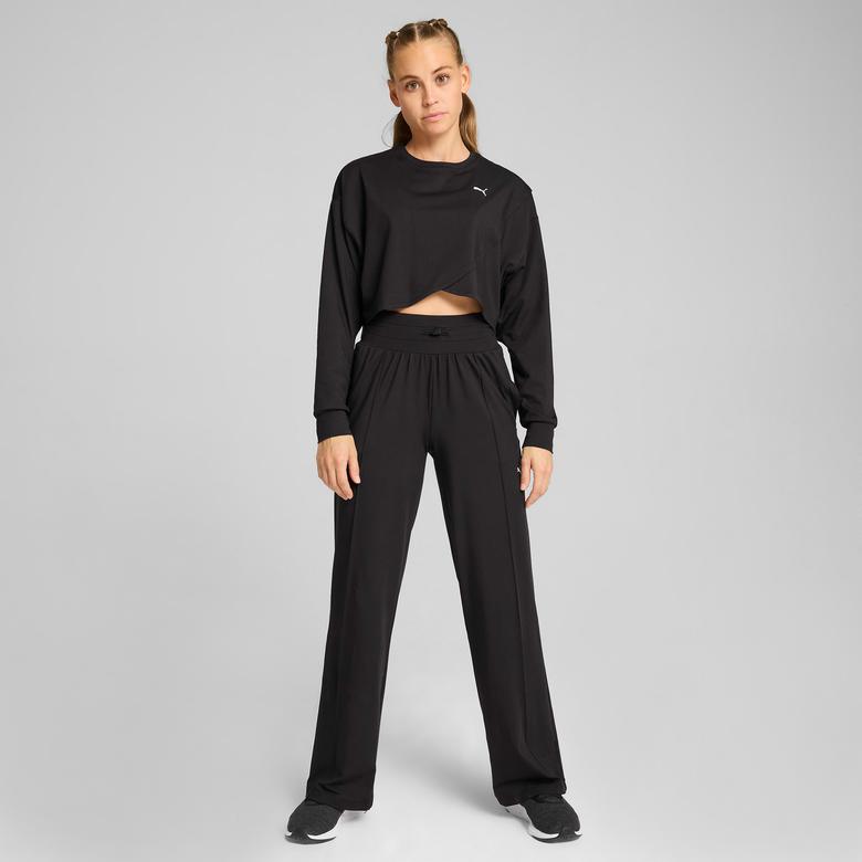 Puma Cloudspun Crossover Crew Kadın Siyah Sweatshirt