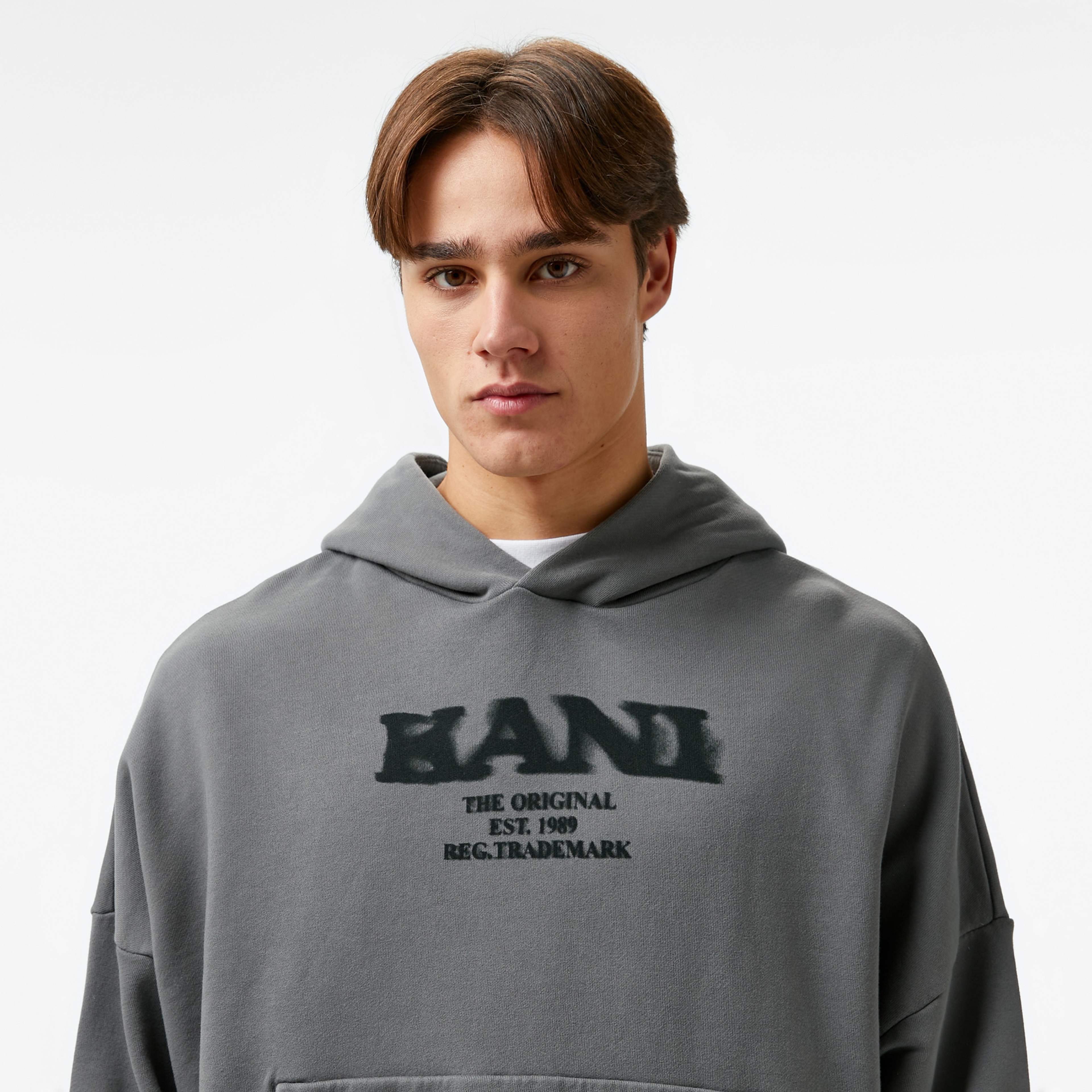 Karl Kani Retro Sprayed Os Erkek Gri Sweatshirt