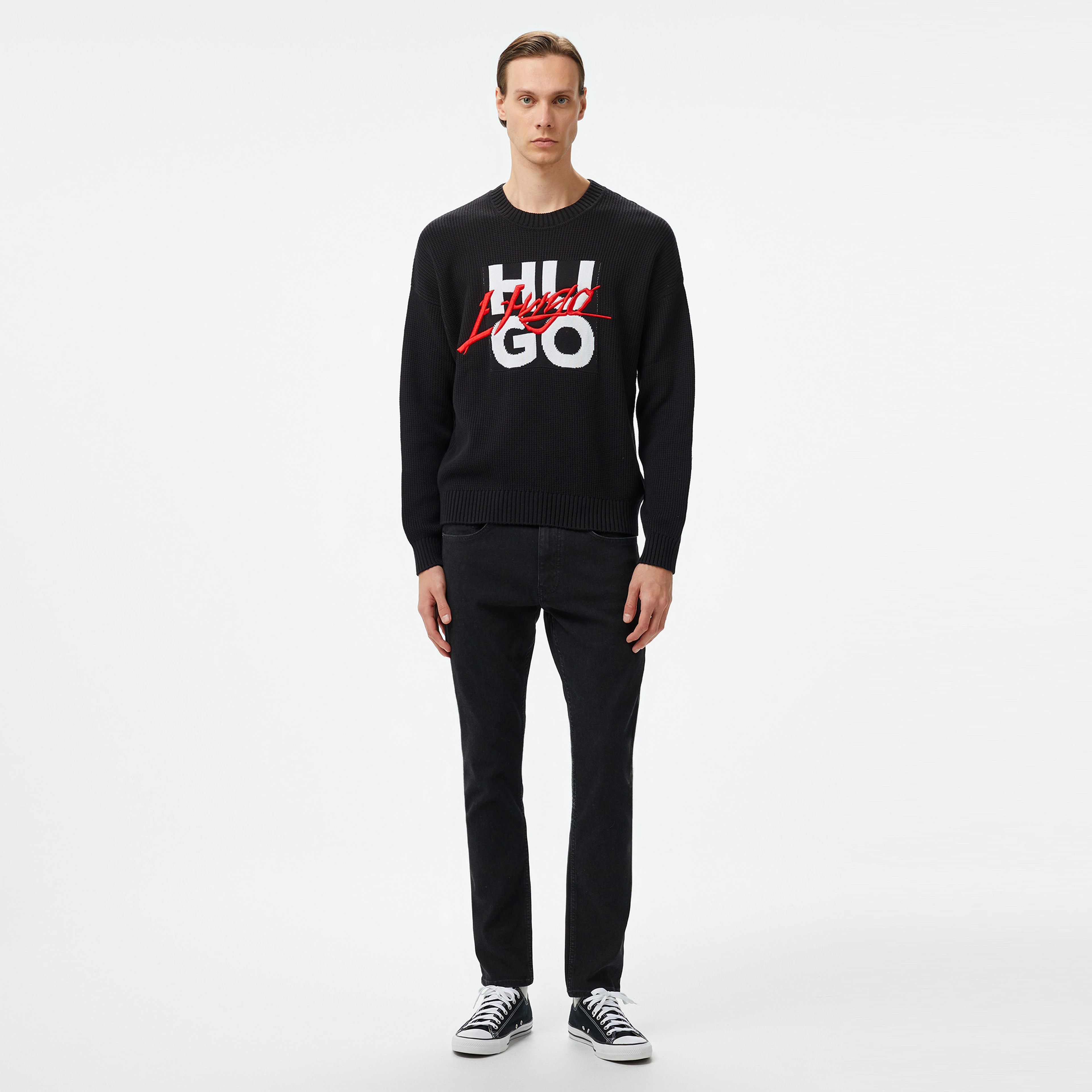 Hugo Semou Erkek Siyah Kazak