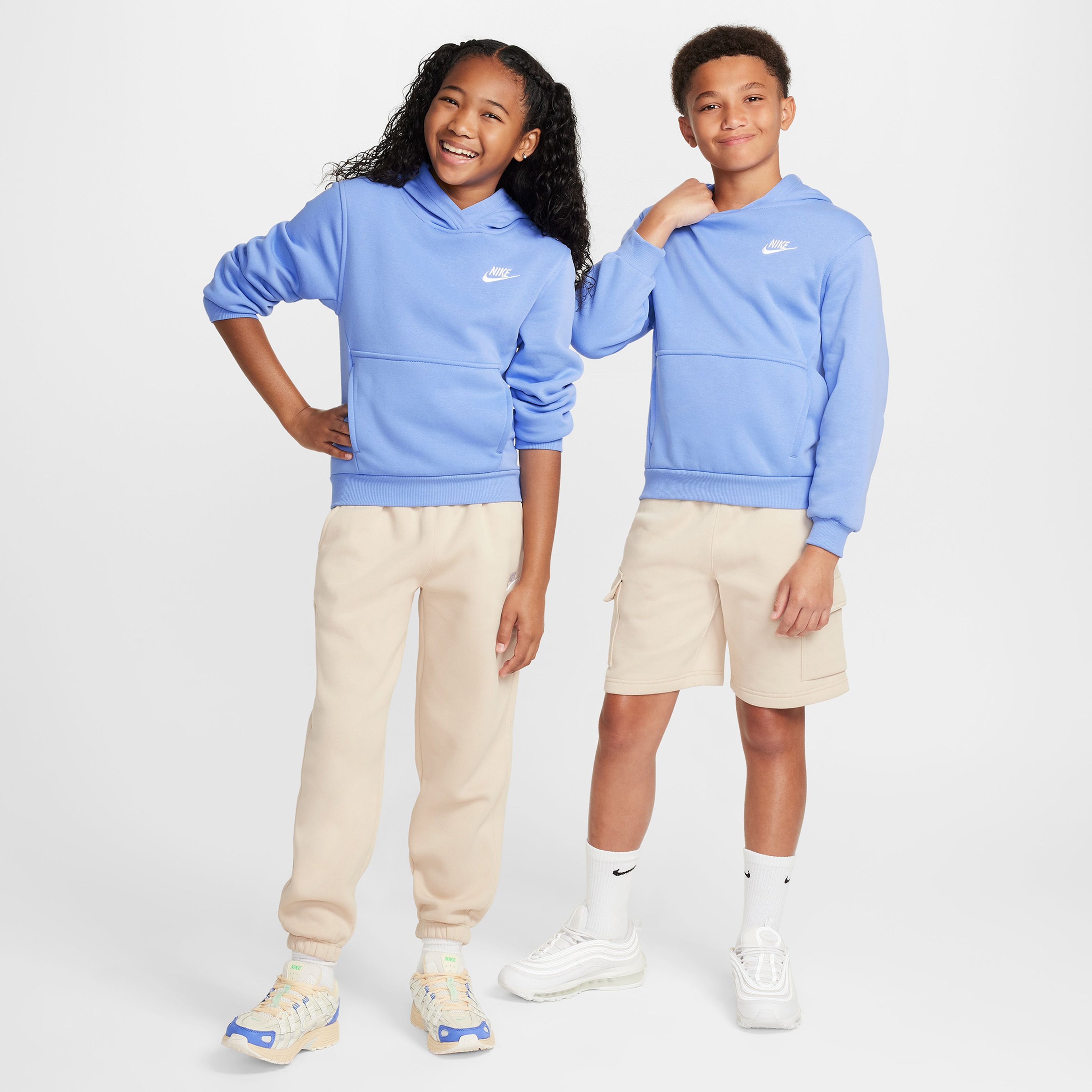 Nike Sportswear Club Fleece Çocuk Mavi Kapüşonlu Sweatshirt