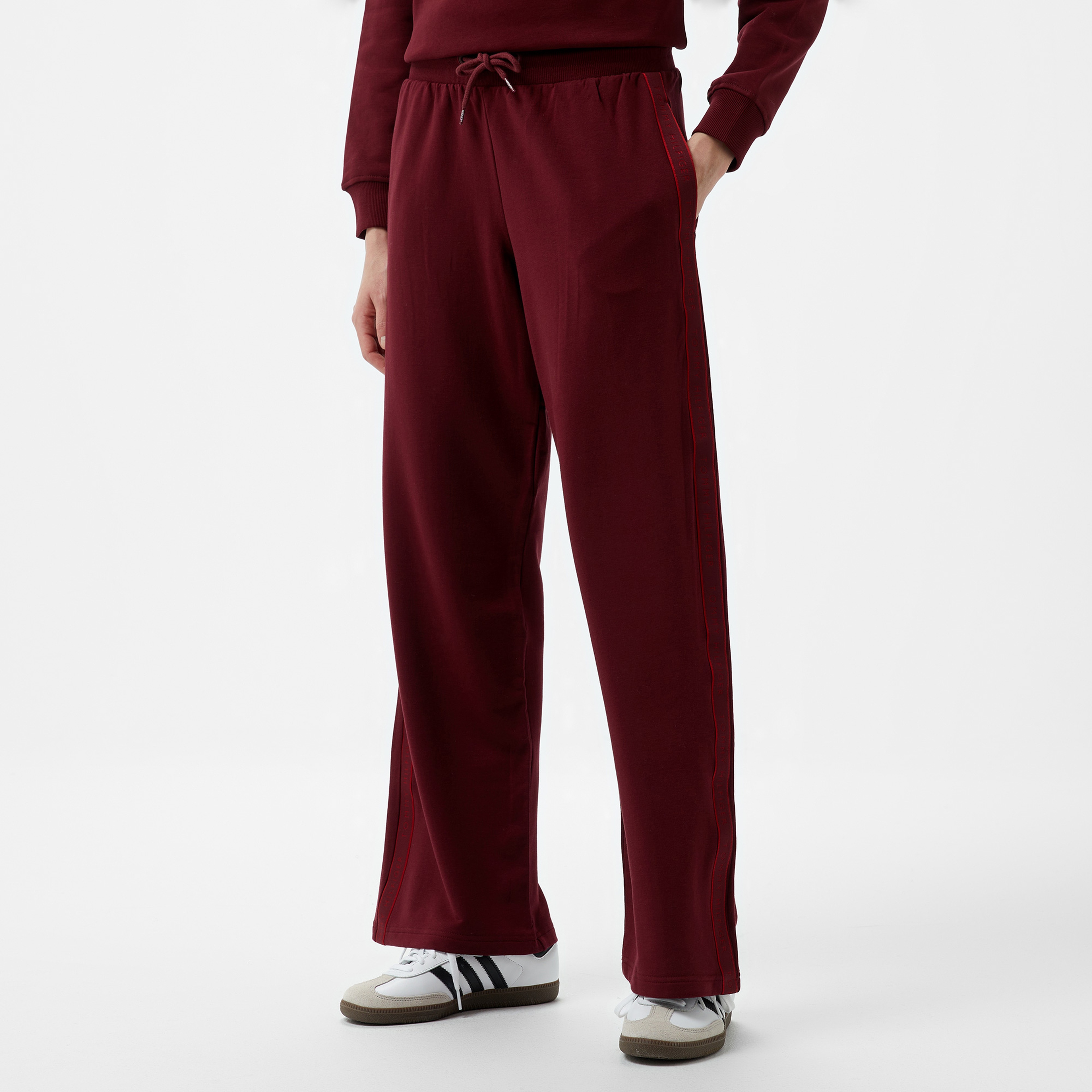 Tommy Hilfiger Modals Kadın Bordo Eşofman Altı