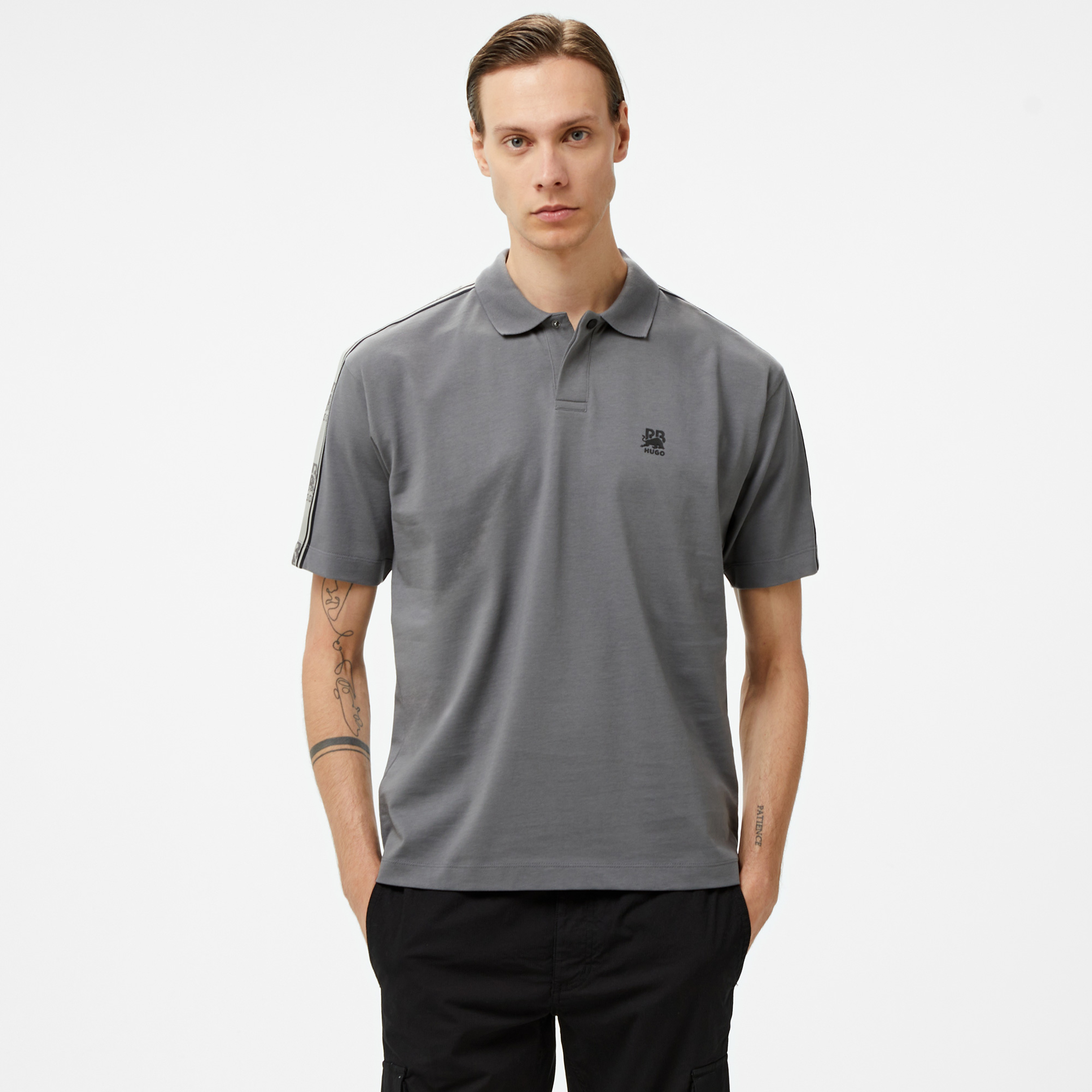 Hugo Drack RB Erkek Gri Polo