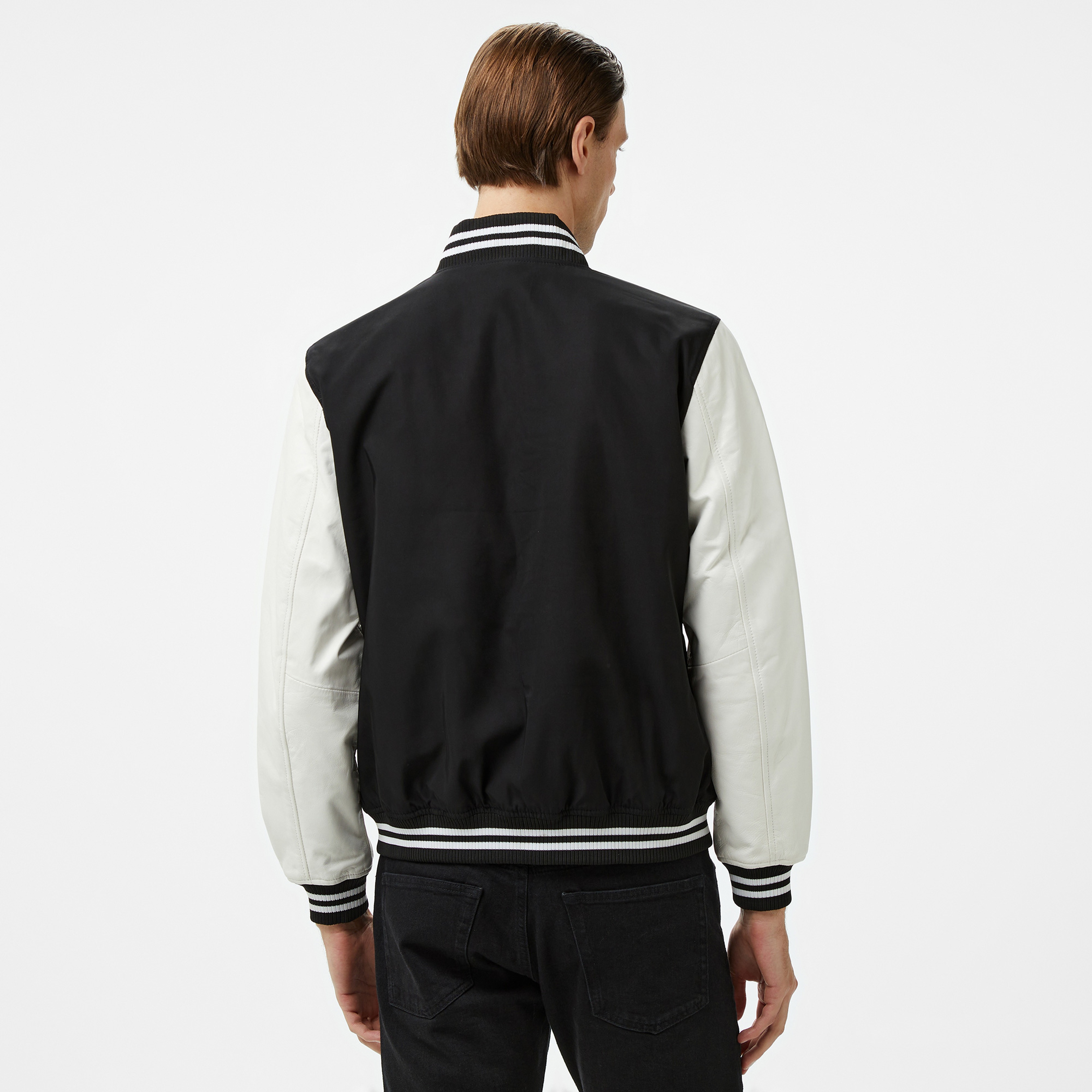 Guess Versity Bomber Poly Twill 215 Erkek Siyah Ceket