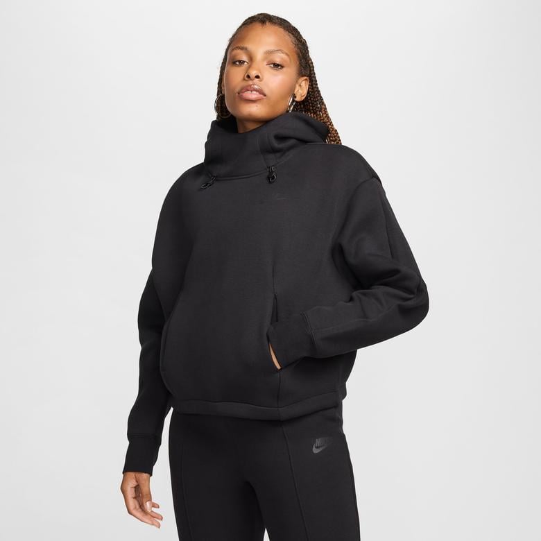 Nike Sportswear Tech Fleece Kadın Siyah Kapüşonlu Sweatshirt