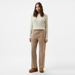 Tommy Hilfiger Corduroy Relaxed Straight Kadın Bej Pantolon
