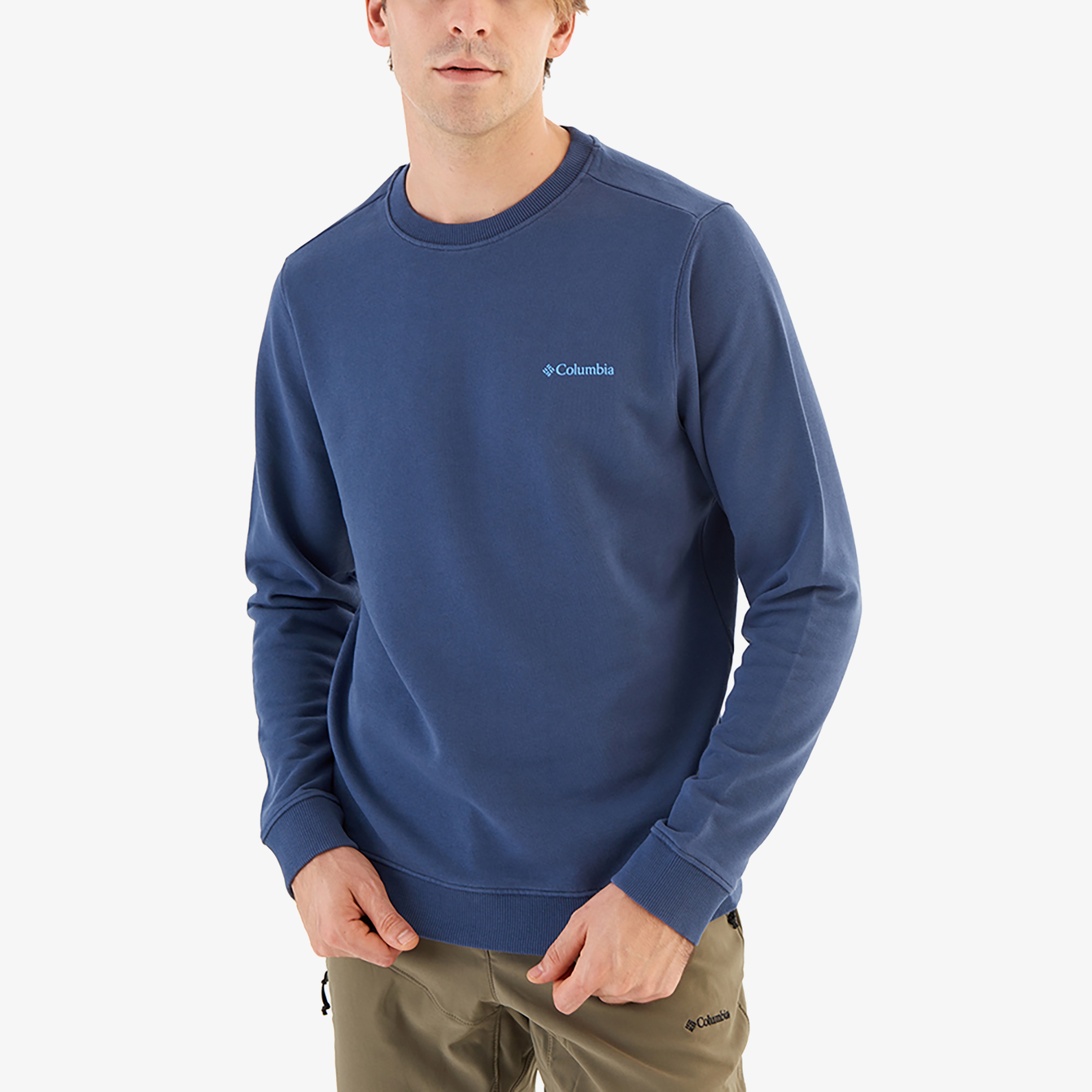 Columbia Basic Crew Erkek Dağ Mavisi Sweatshirt