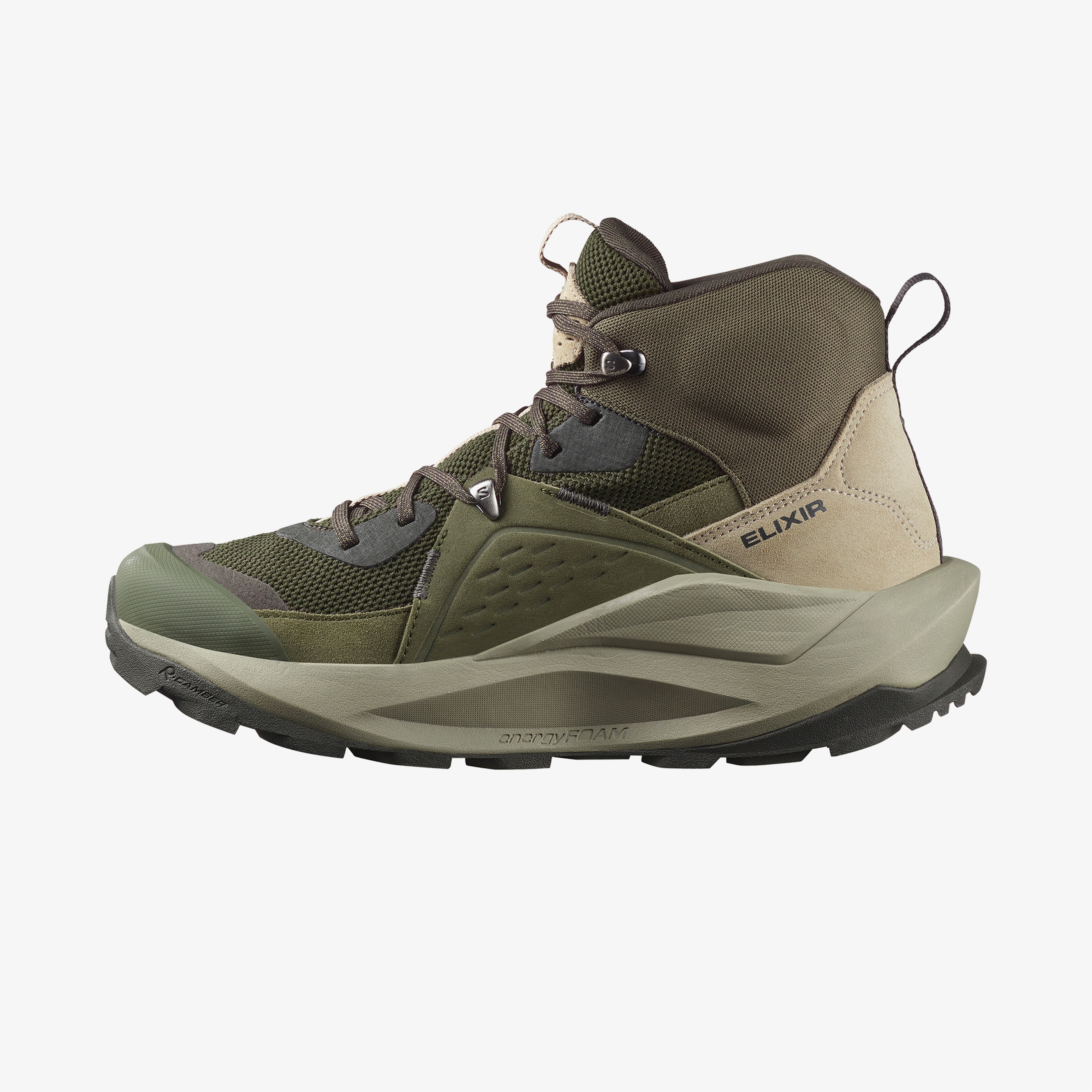 Salomon Elixir Mid Gore-Tex Erkek Haki Bot