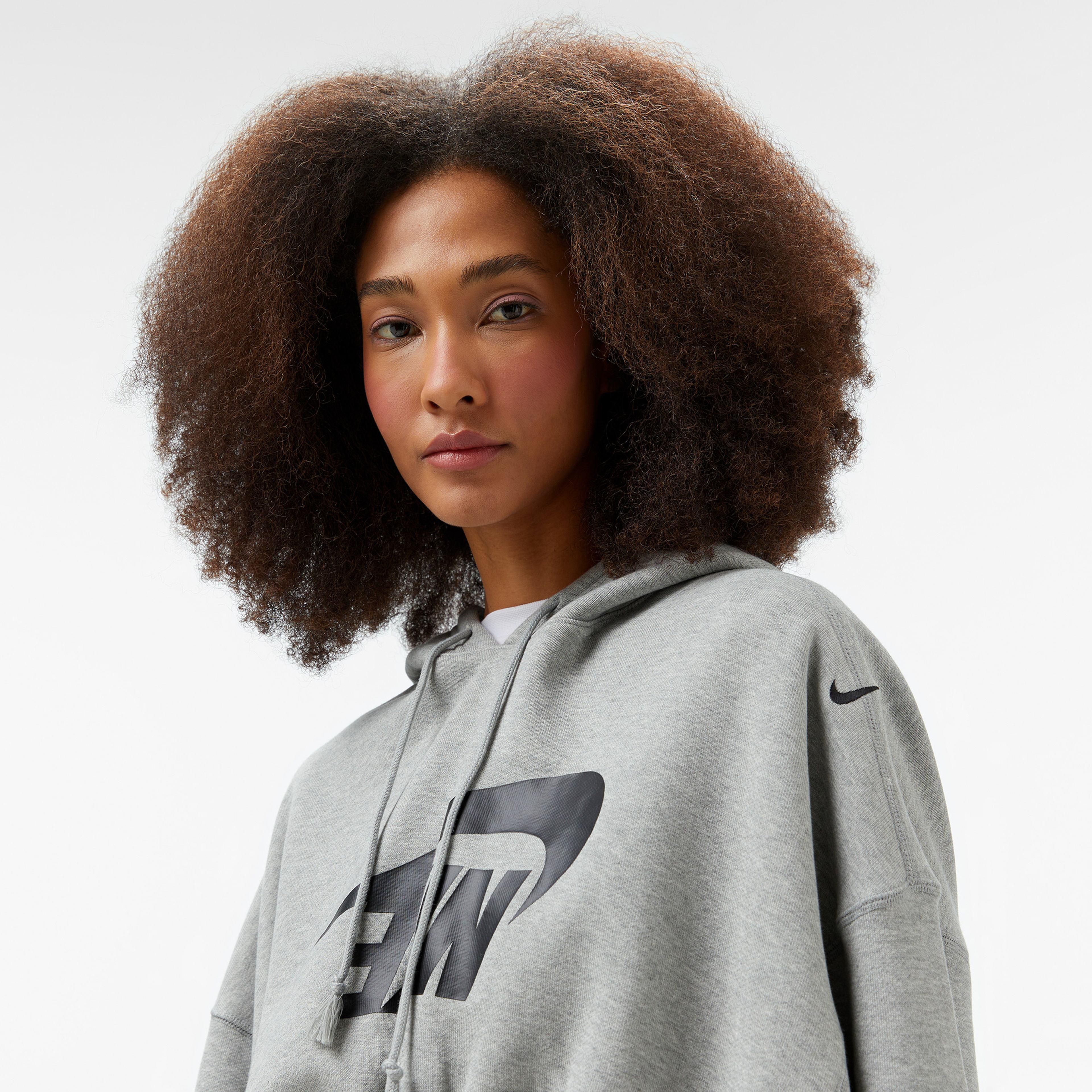 Nike Sportswear Kadın Gri Kapüşonlu Sweatshirt