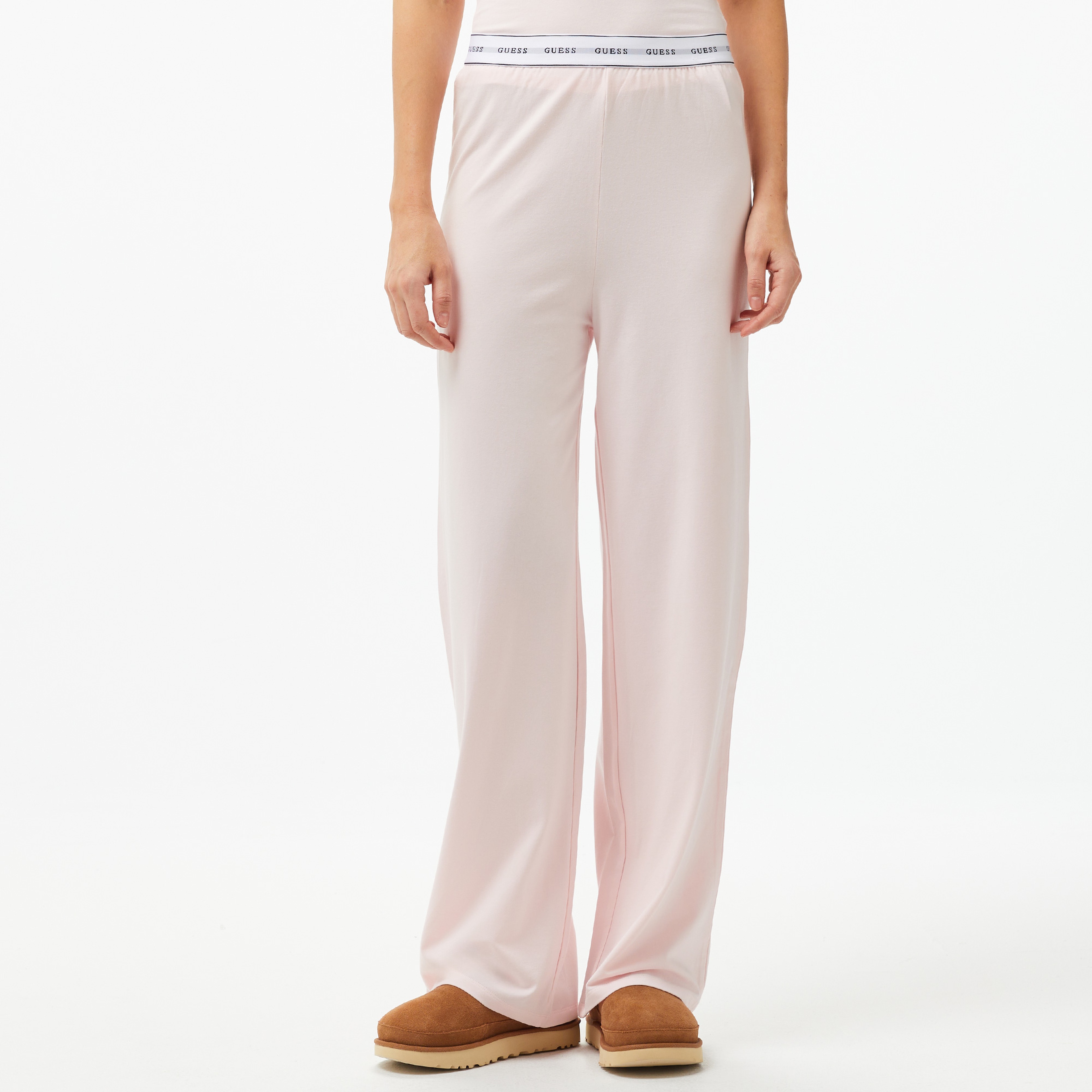 Guess Carrie Set Eco Cuddle Jersey Kadın Pembe Pijama Takımı