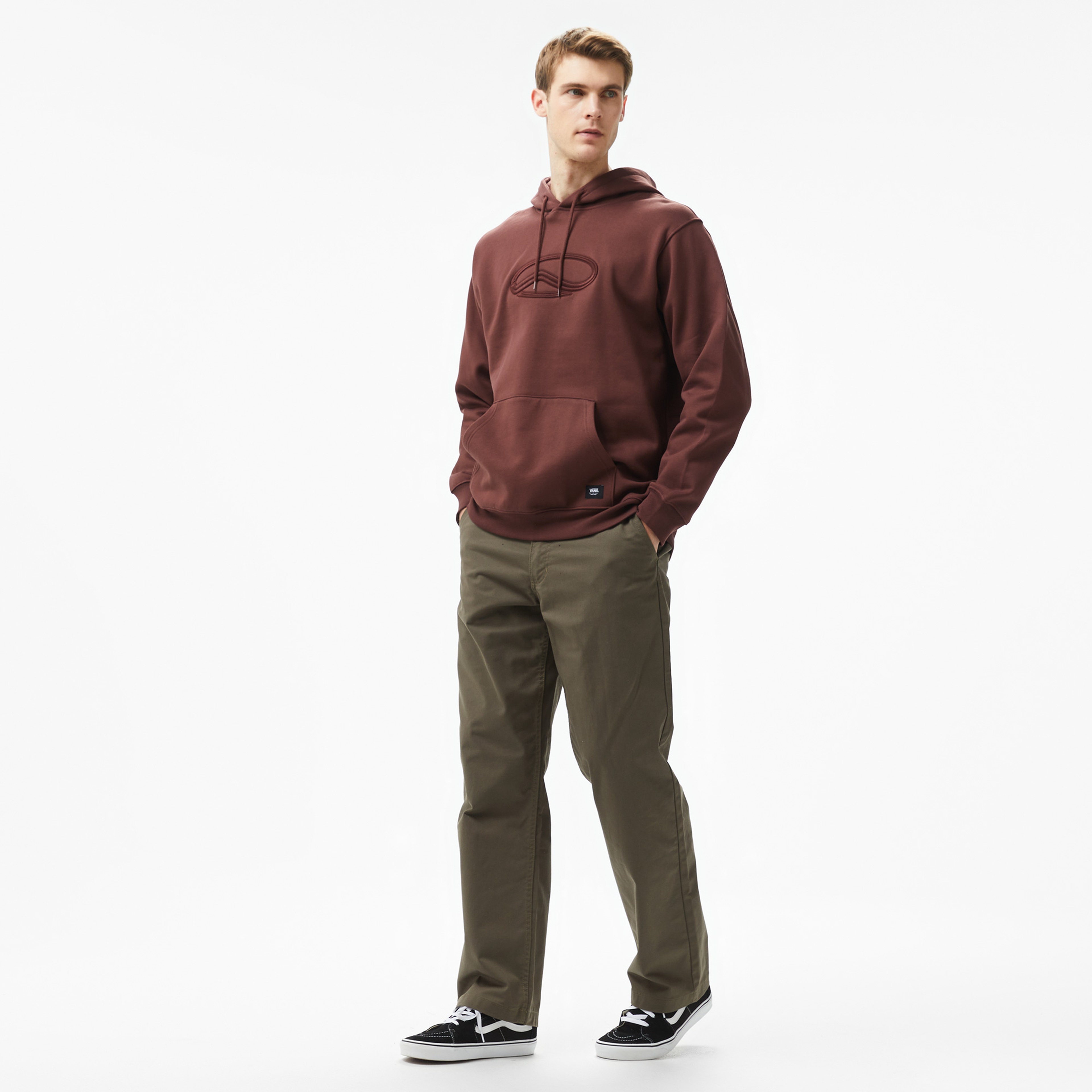 Vans Vans Oval Loose Fleece Po Erkek Kahverengi Sweatshirt