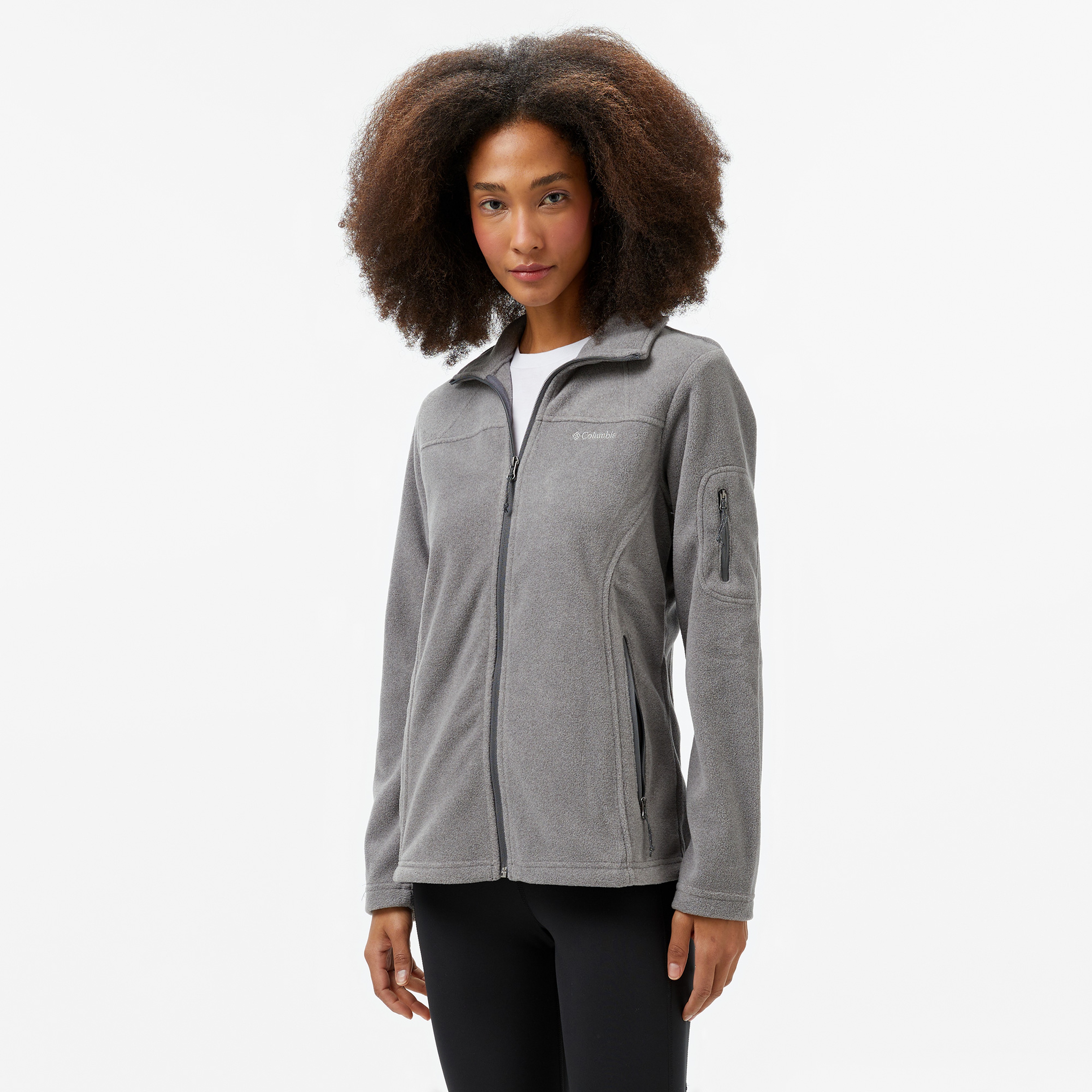 Columbia Fast Trek II Kadın Gri Fermuarlı Polar