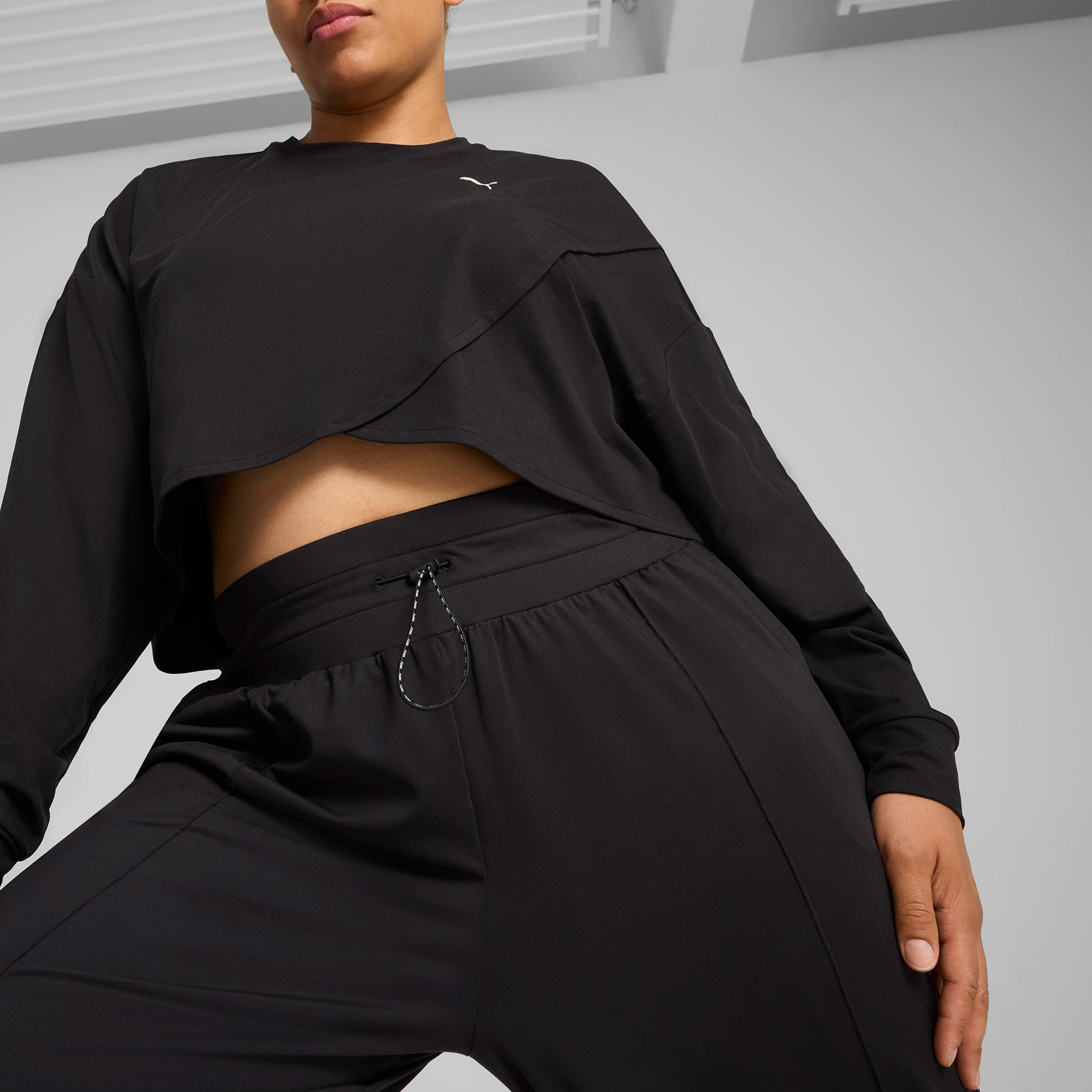 Puma Cloudspun Wide Leg Kadın Siyah Eşofman Altı