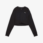 Puma Cloudspun Crossover Crew Kadın Siyah Sweatshirt