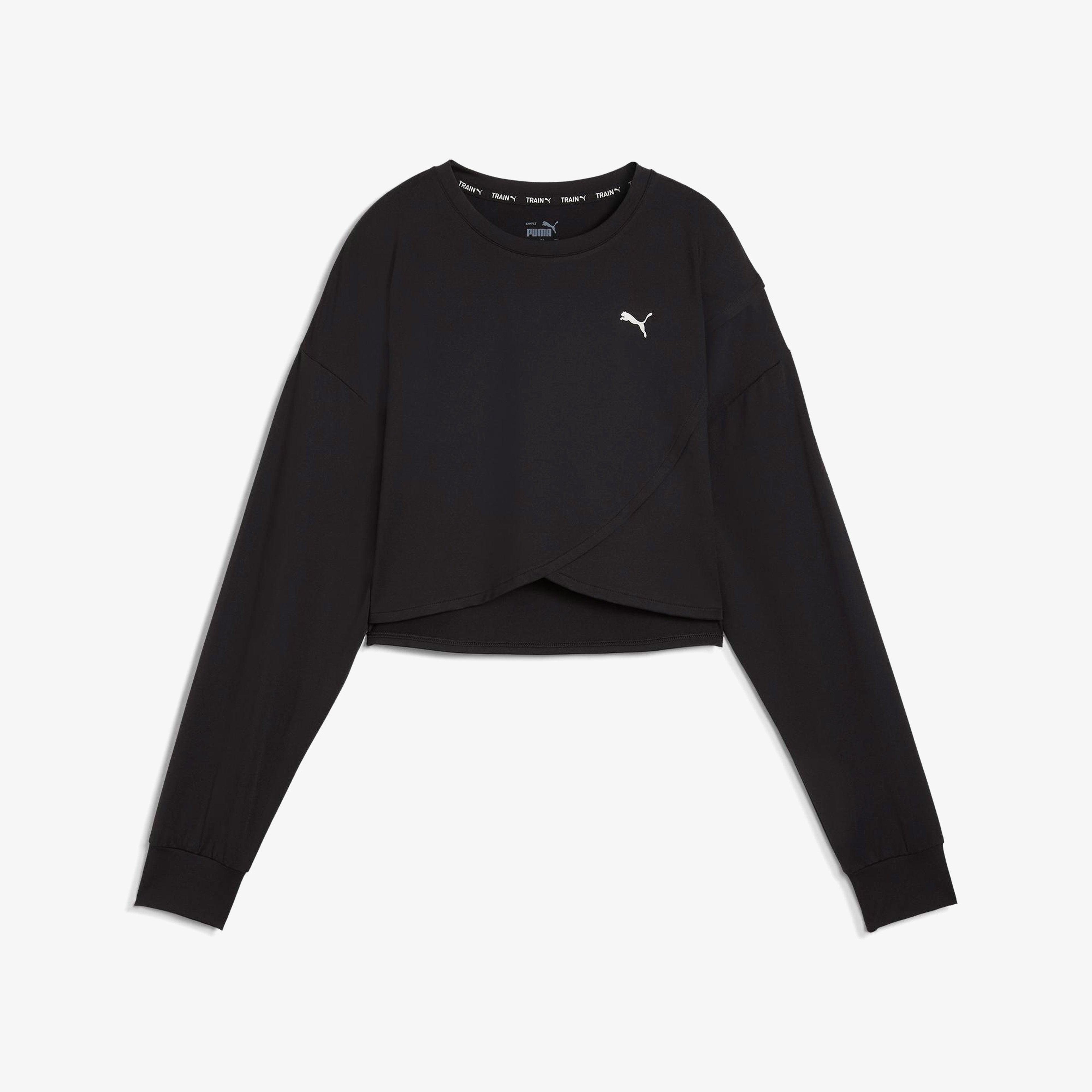 Puma Cloudspun Crossover Crew Kadın Siyah Sweatshirt