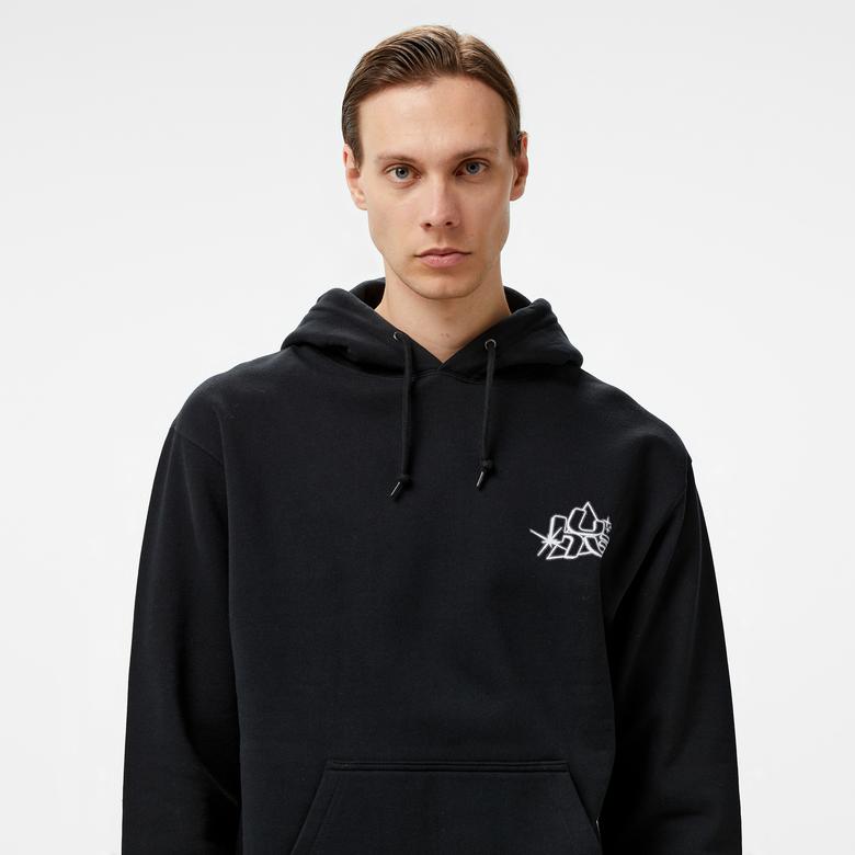 HUF Glow Pullover Erkek Siyah Sweatshirt
