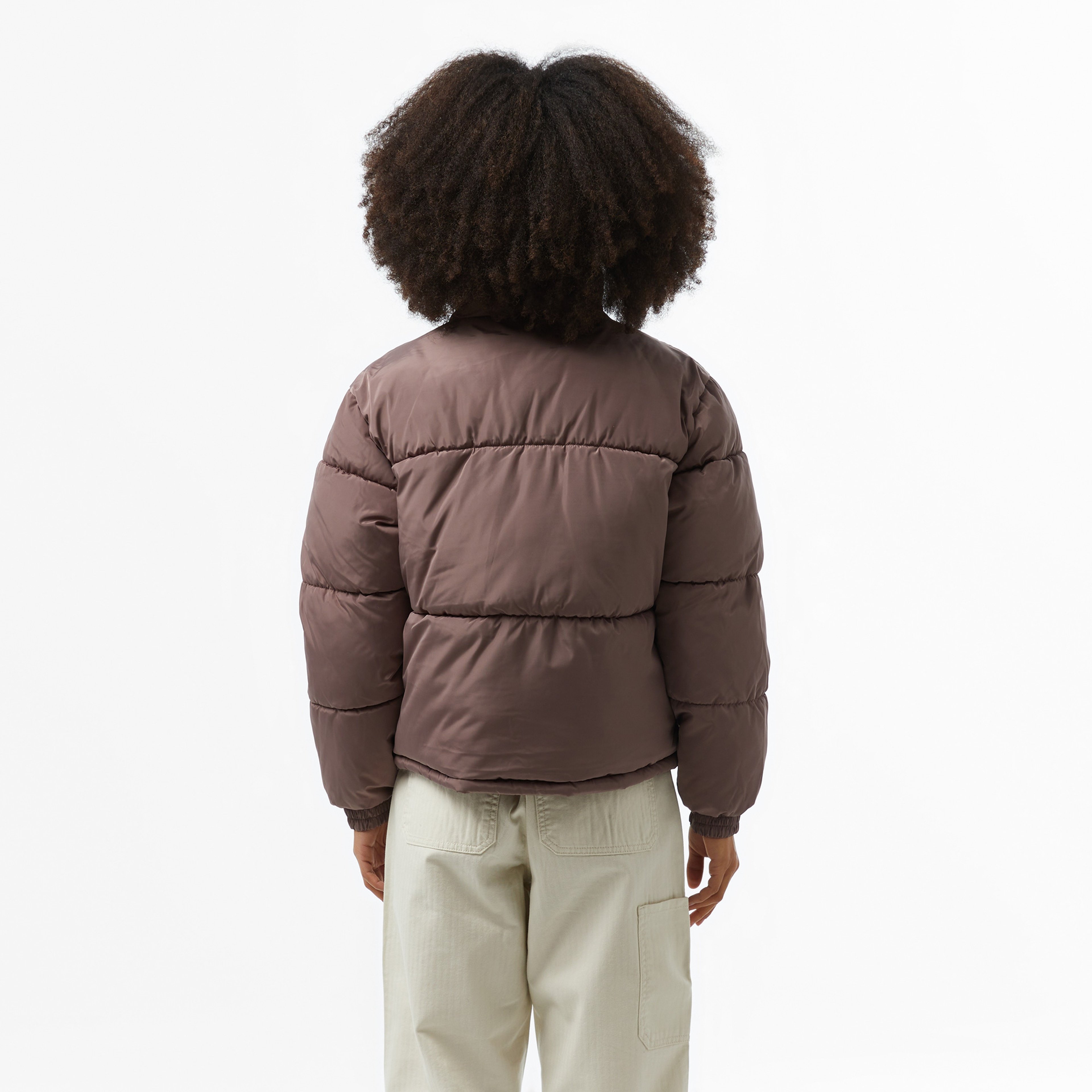 Karl Kani Retro Essential Puffer Kadın Bej Ceket