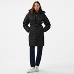 Calvin Klein Padded Smocking Knee Kadın Siyah Mont