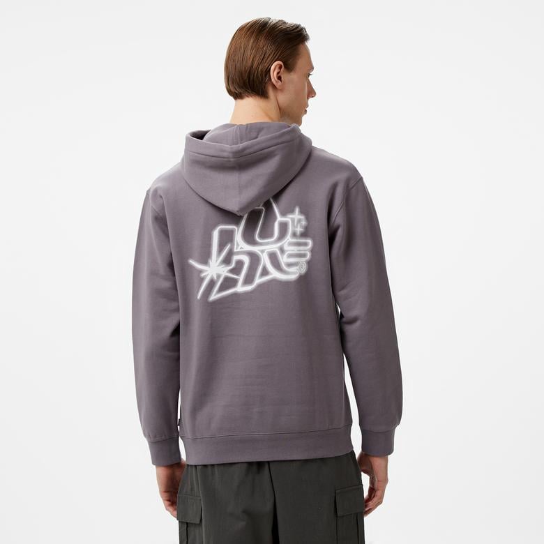 HUF Glow Pullover Erkek Mor Sweatshirt
