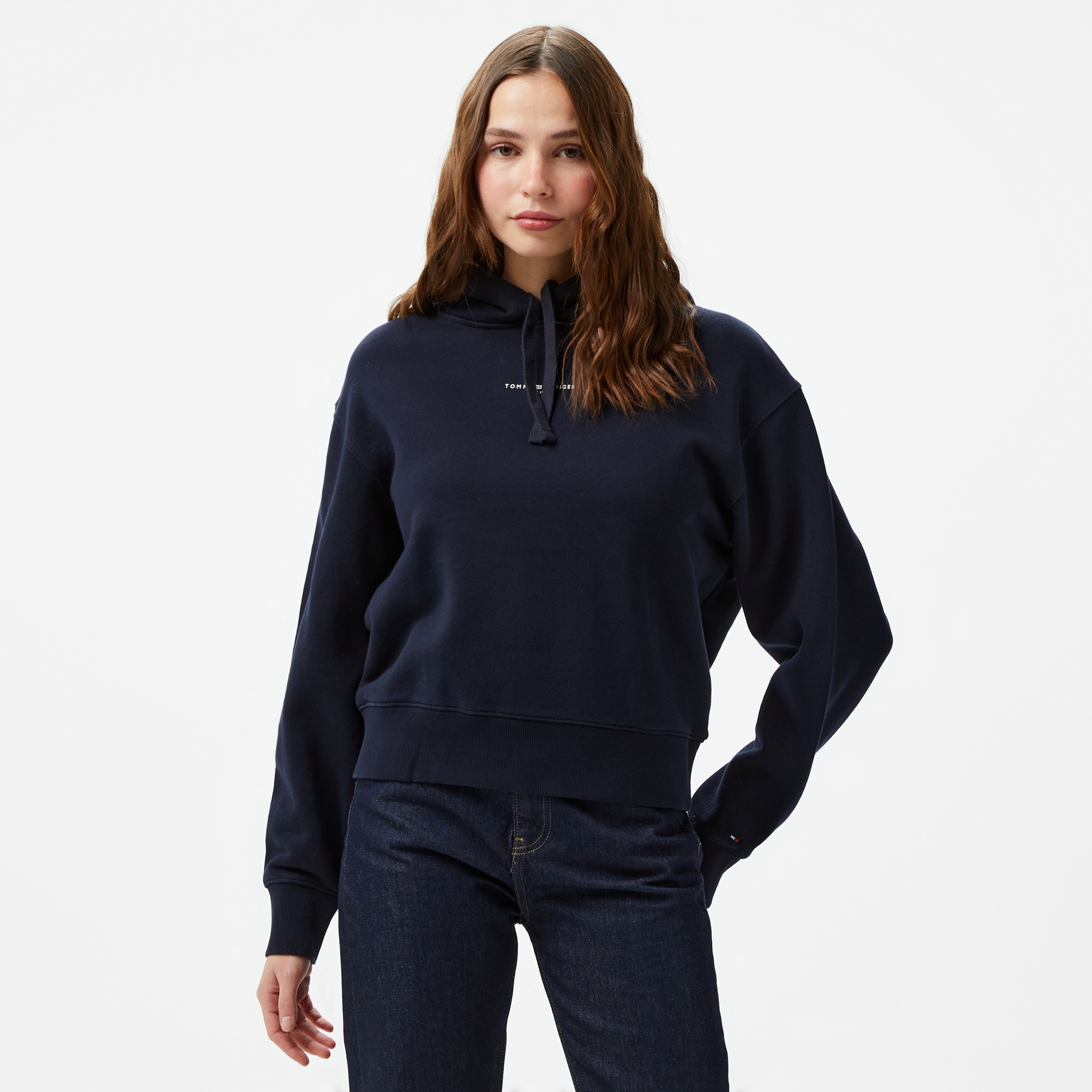 Tommy Hilfiger Modern Mini Corp Kadın Mavi Hoodie