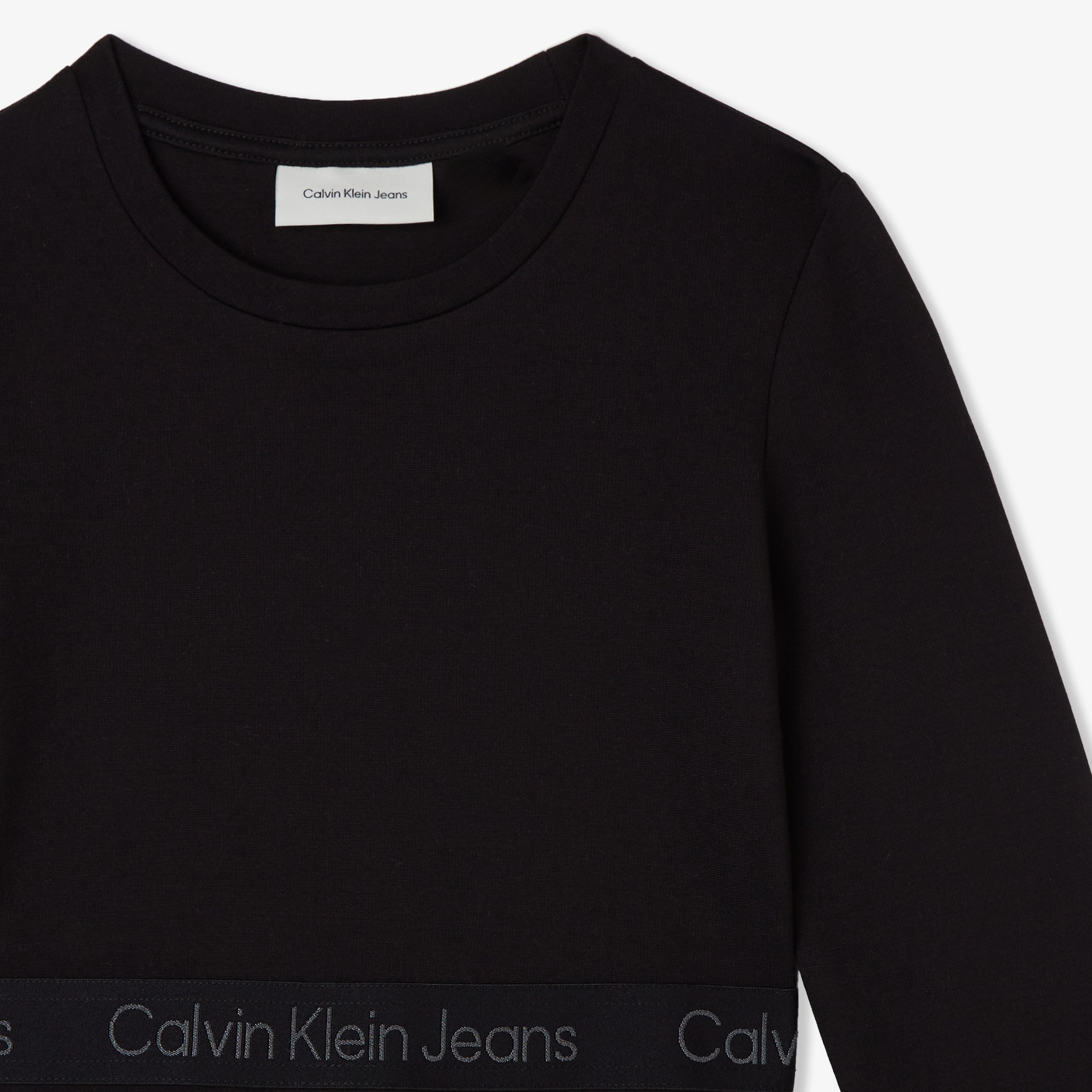 Calvin Klein Jeans Logo Tape Punto Çocuk Siyah Elbise