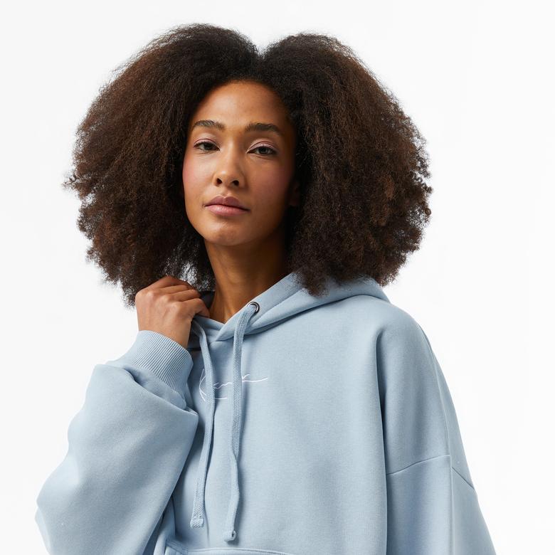 Karl Kani Small Signature Essential Os Kadın Mavi Sweatshirt