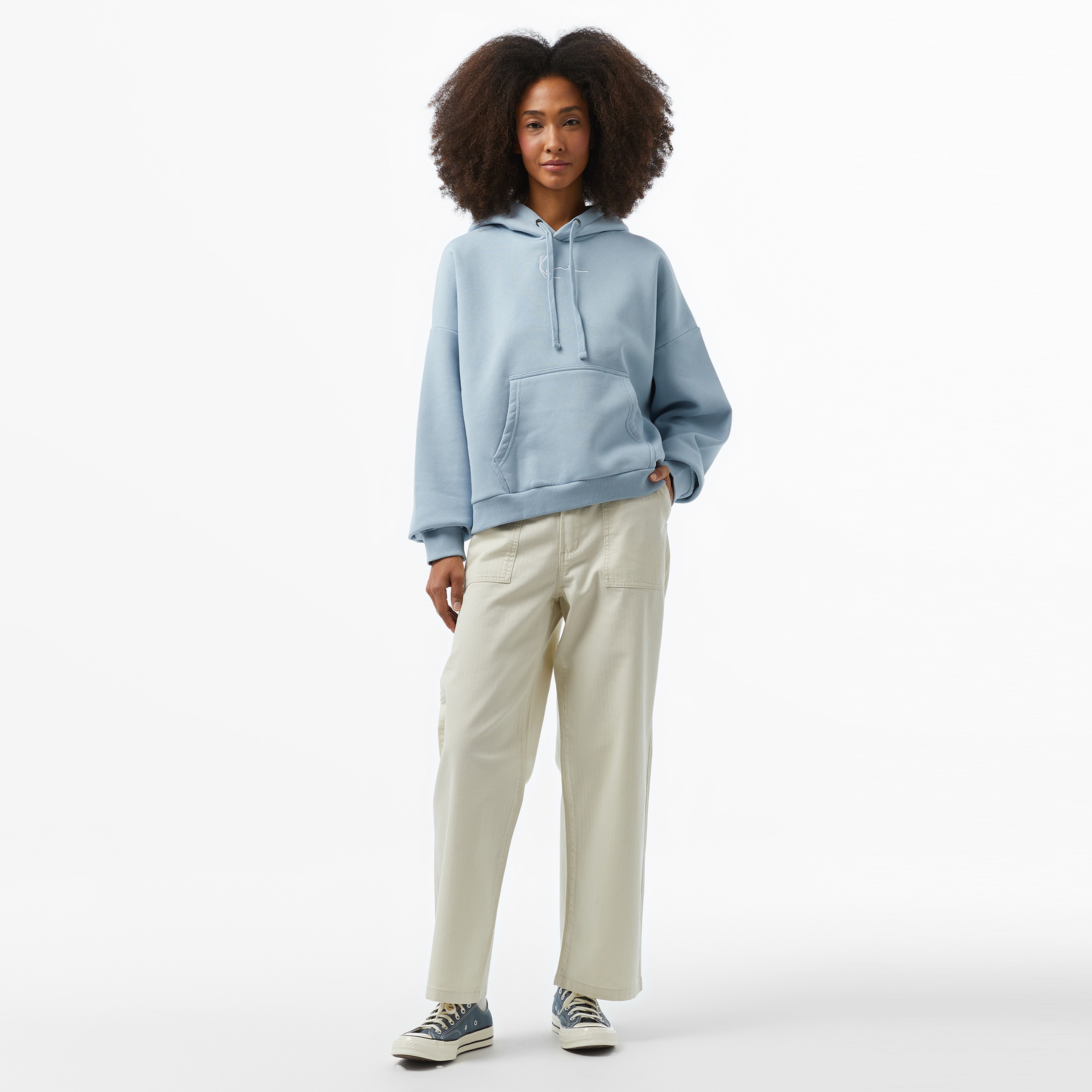 Karl Kani Small Signature Essential Os Kadın Mavi Sweatshirt