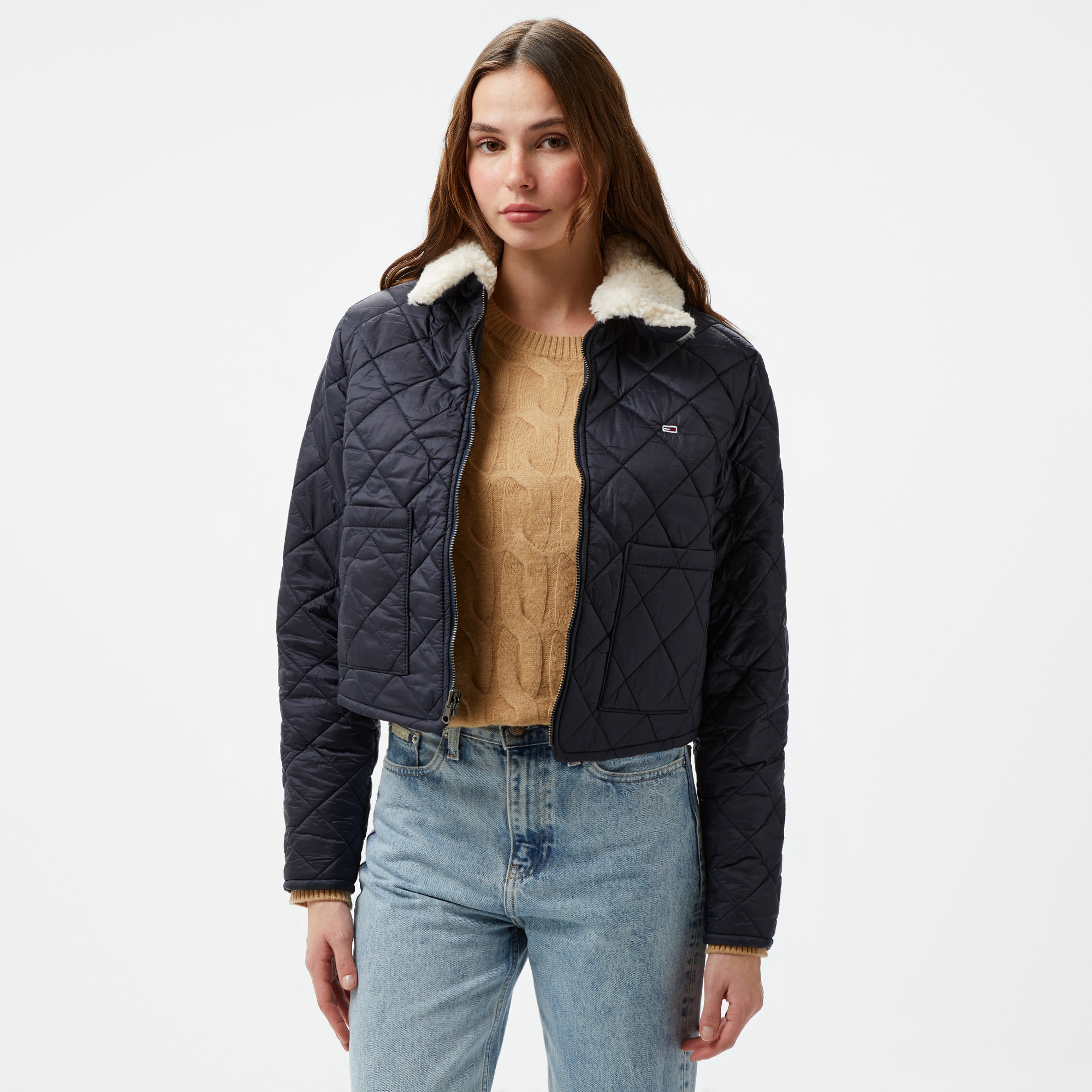 Tommy Hilfiger Jeans Izzie Slm Kadın Lacivert Ceket