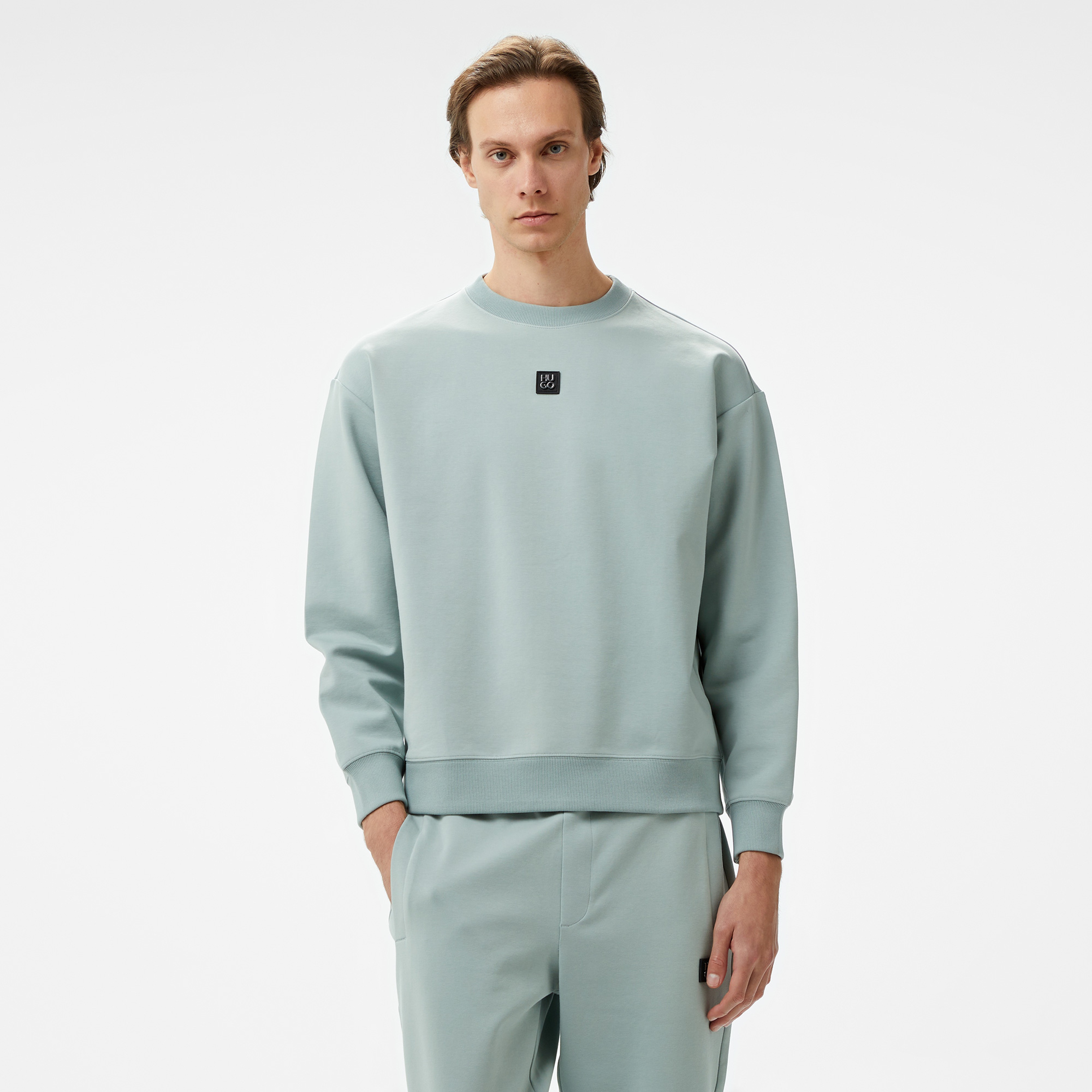 Hugo Dettil Erkek Gri Sweatshirt