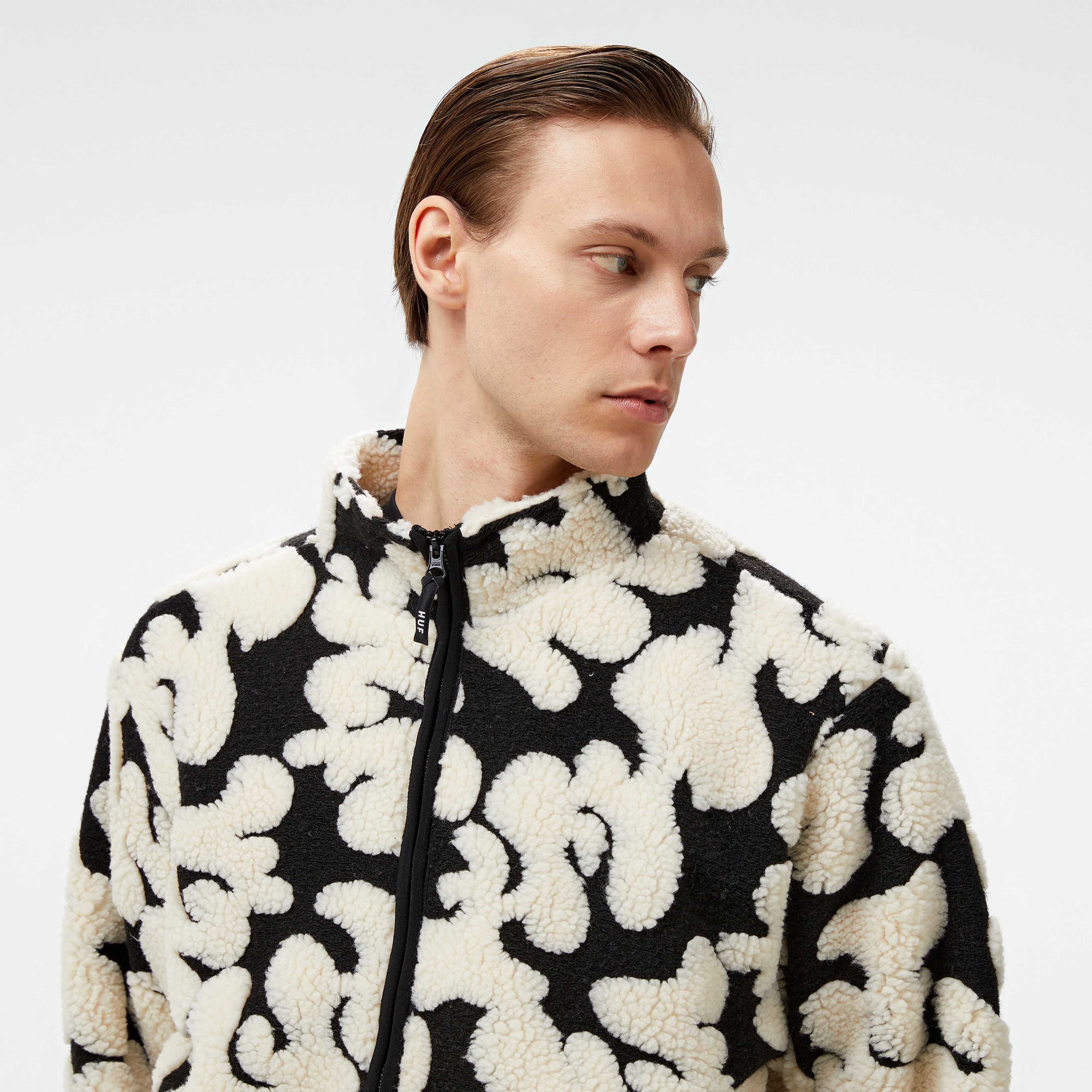 HUF Abstract High Pile Jacquard Erkek Siyah Ceket