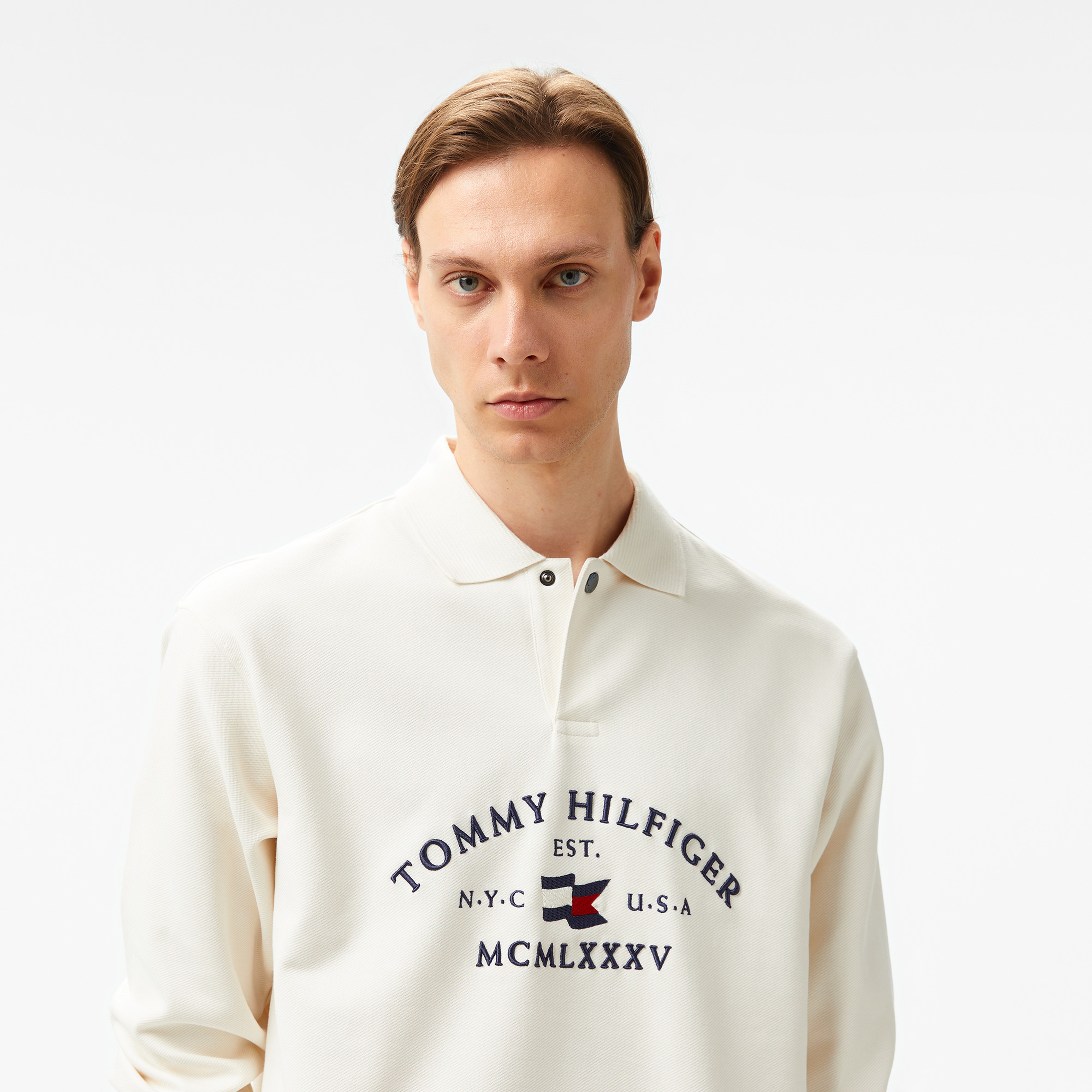 Tommy Hilfiger Nautical Arch Af Erkek Sarı Polo