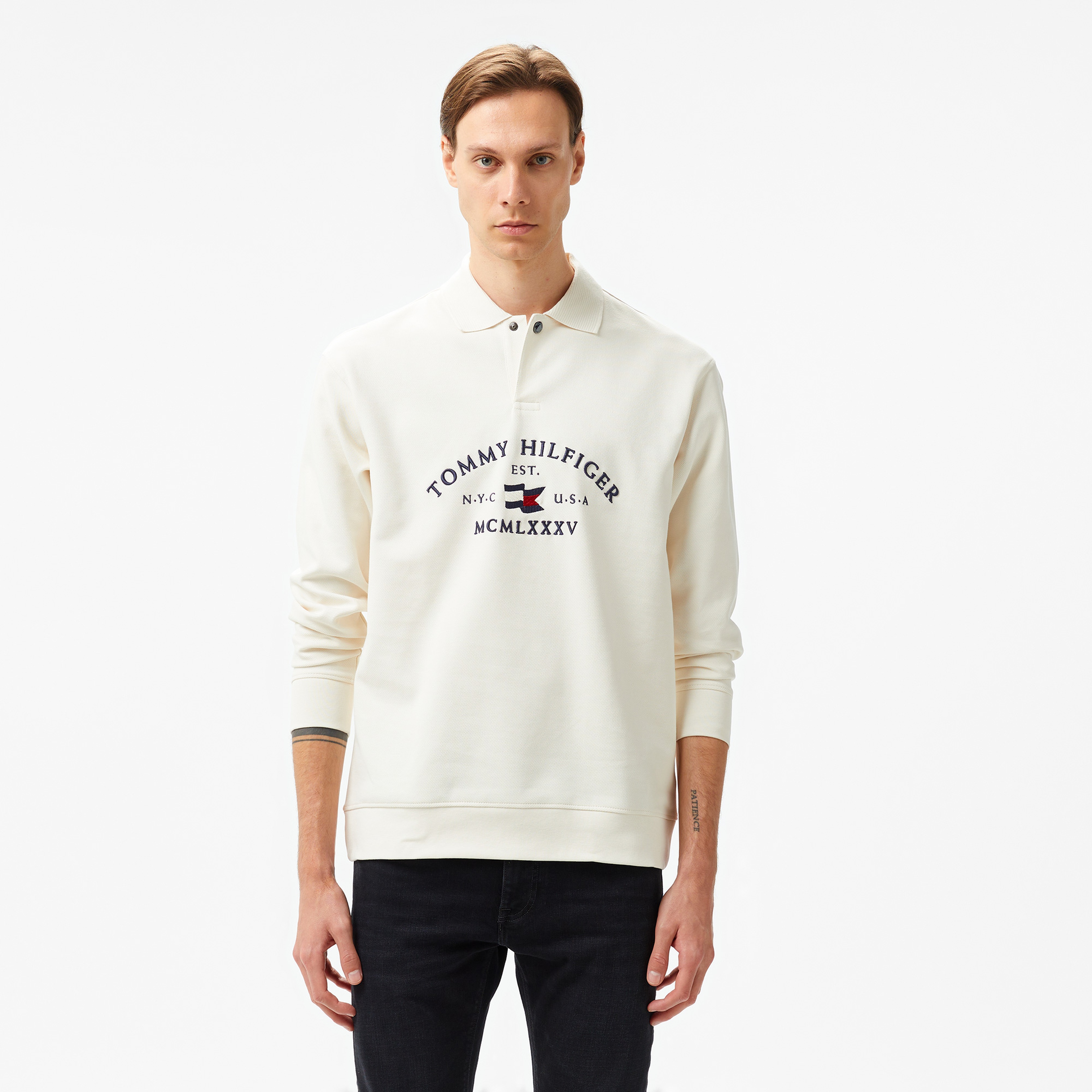 Tommy Hilfiger Nautical Arch Af Erkek Sarı Polo