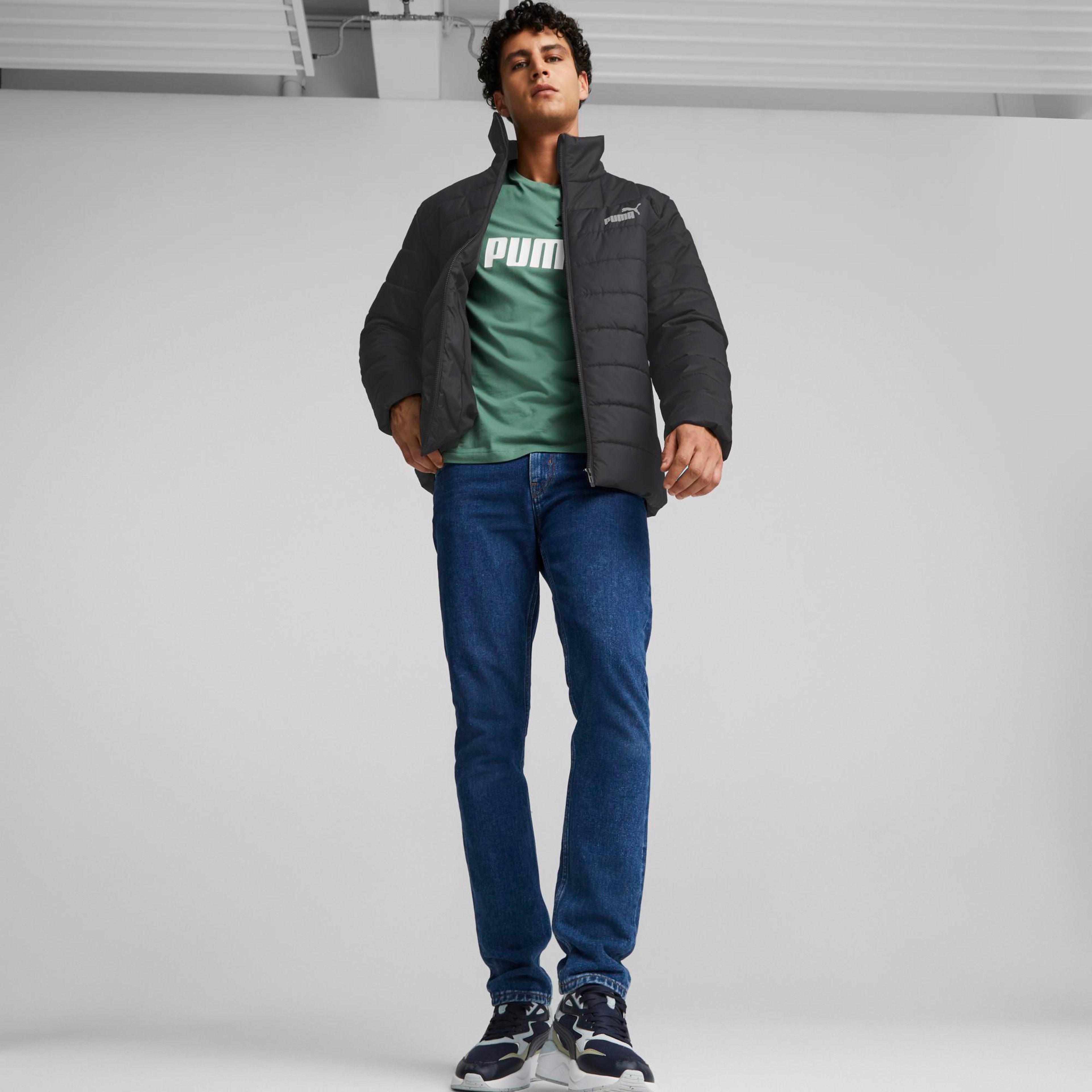 Puma Ess Padded Erkek Siyah Mont