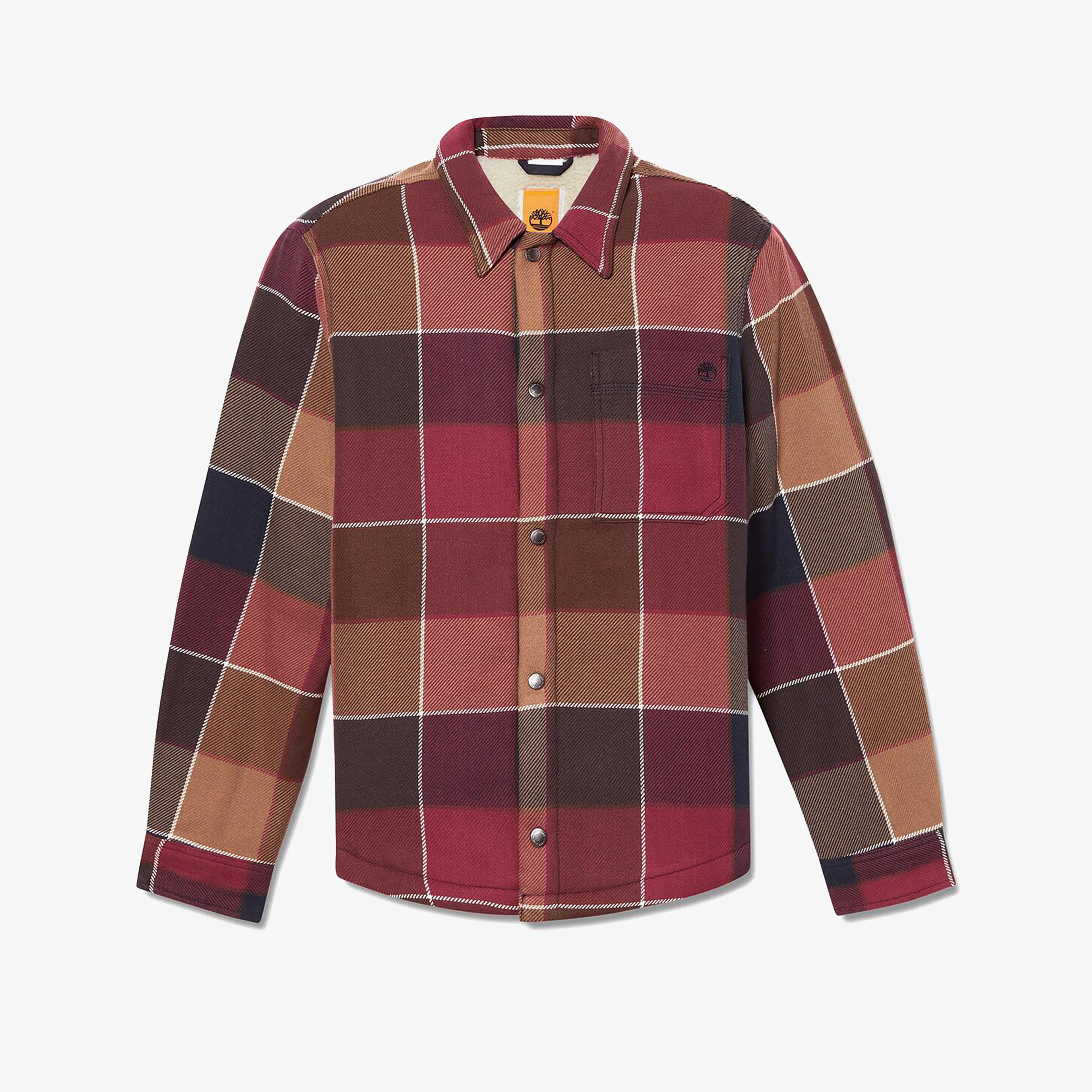 Timberland Sherpa Lined Plaid Erkek Bordo Ceket