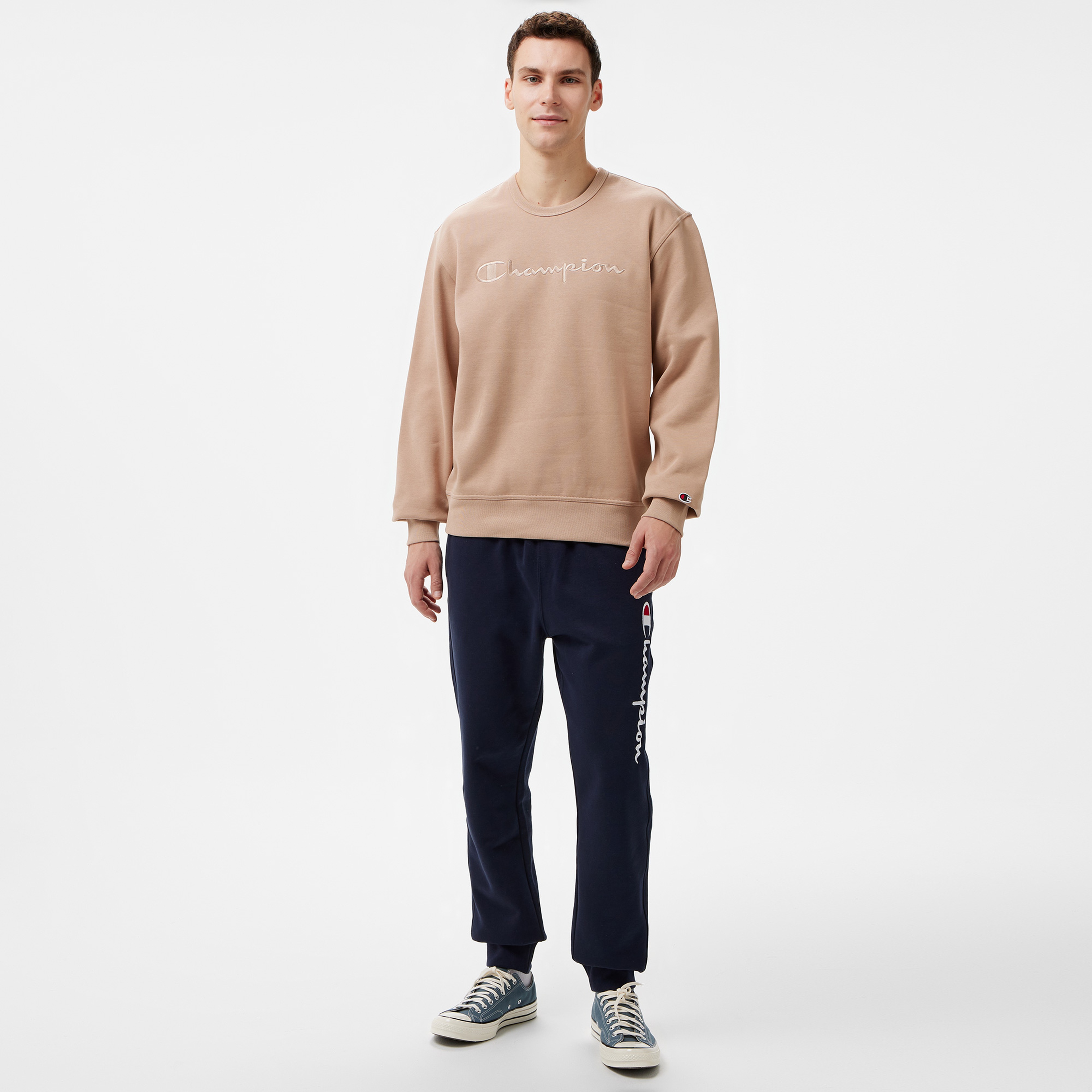 Champion Erkek Bej Sweatshirt