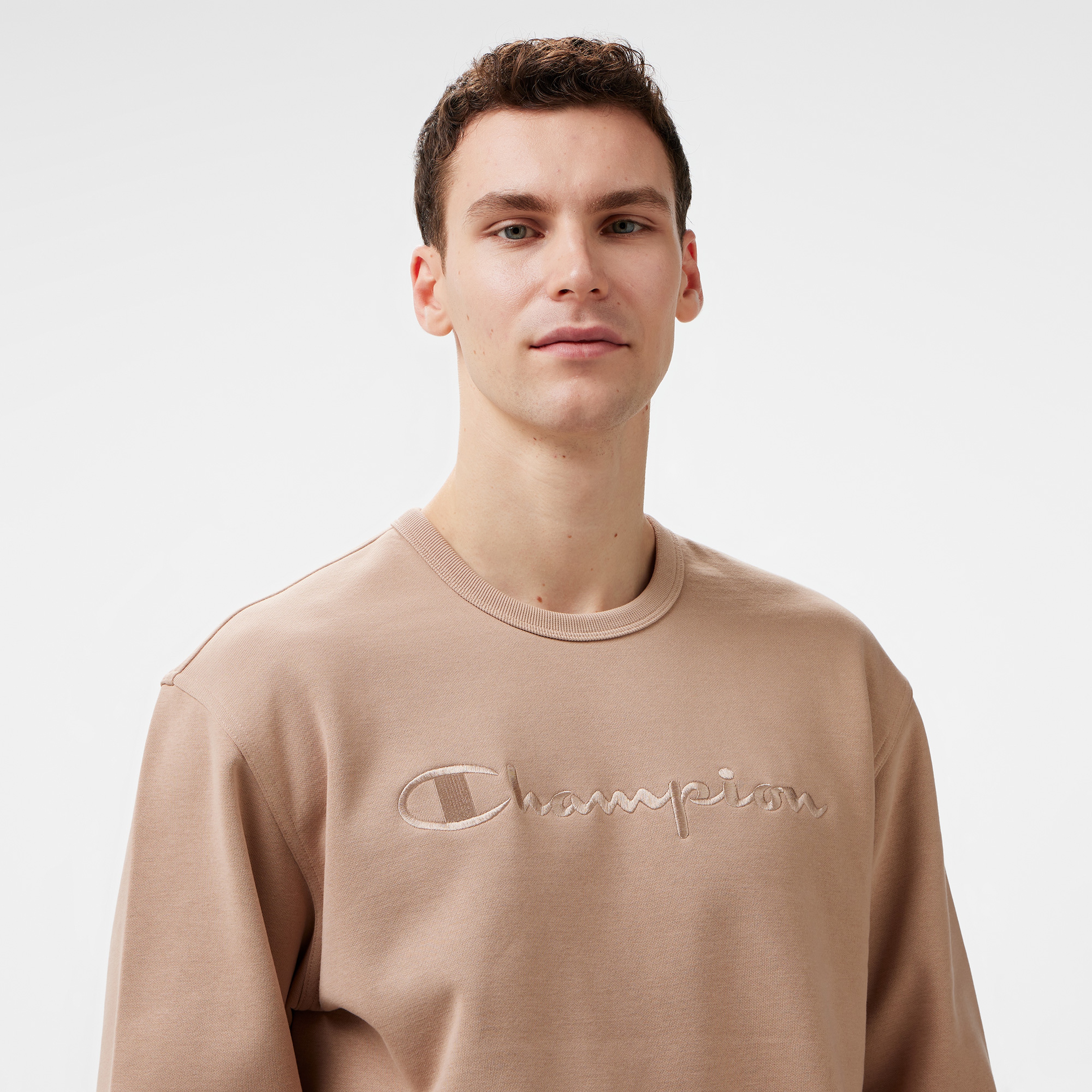Champion Erkek Bej Sweatshirt