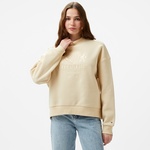 Tommy Hilfiger Varsity Crest Kadın Bej Sweatshirt