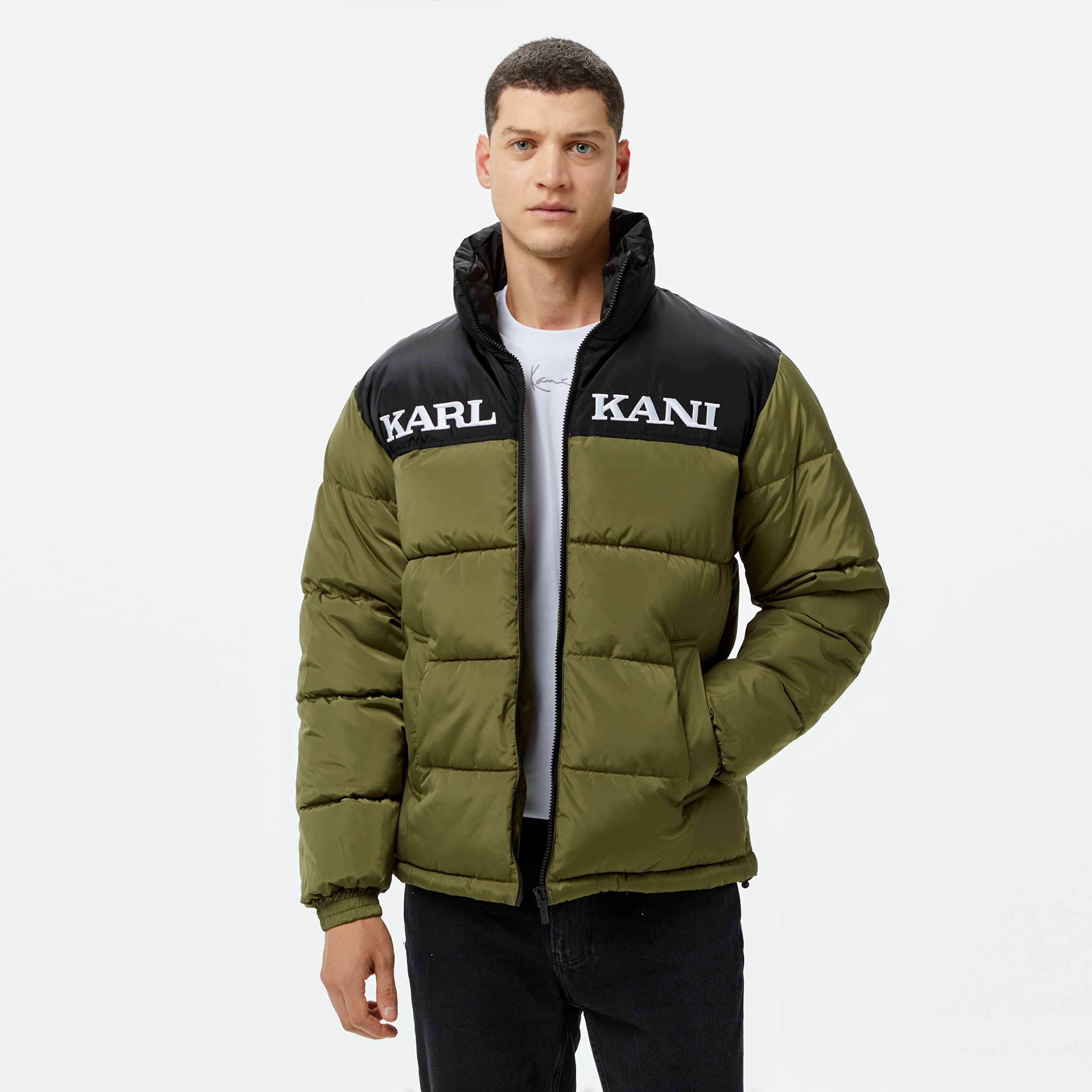Karl Kani Retro Essential Puffer Erkek Yeşil Ceket