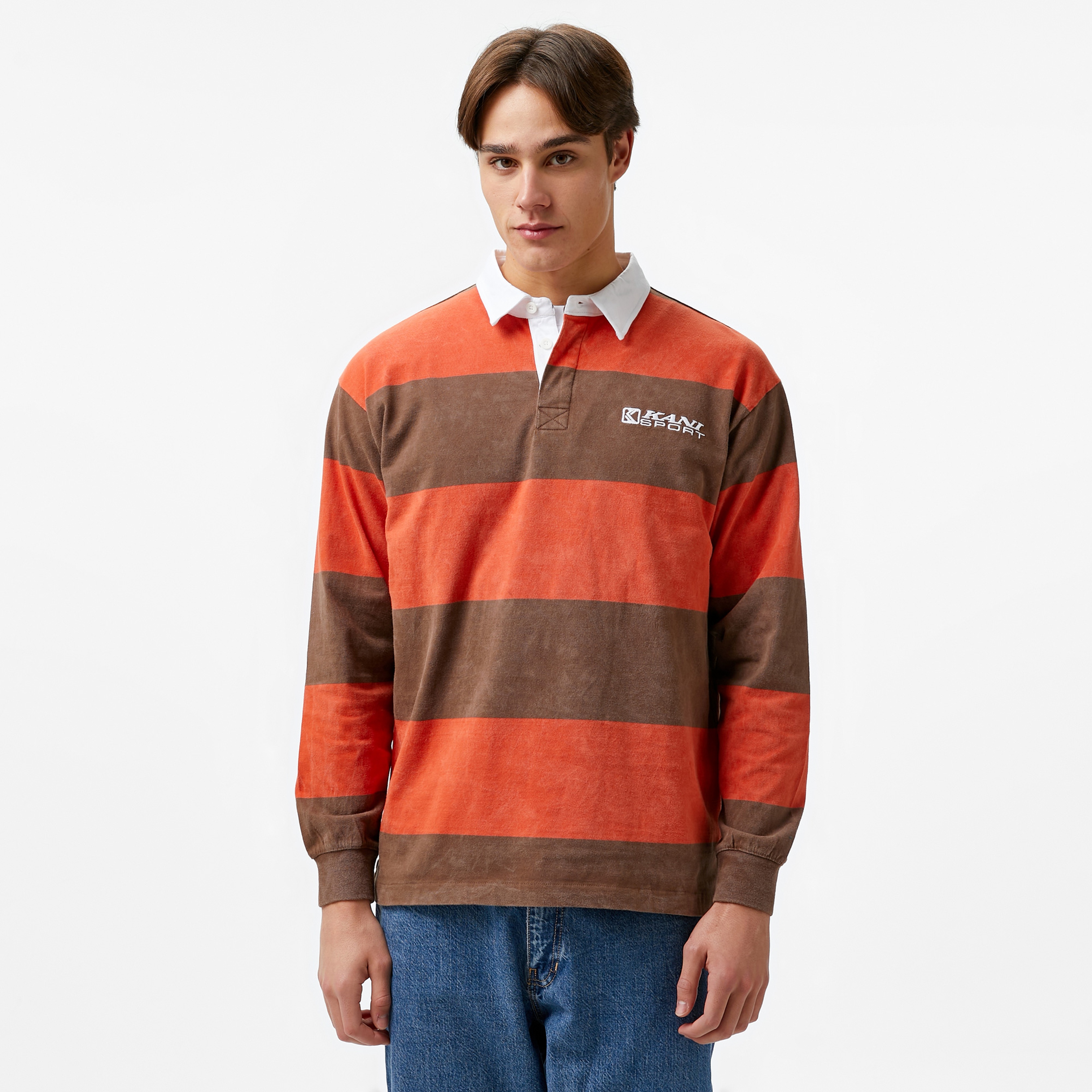 Karl Kani Og Sport Rugby Erkek Kahverengi Polo