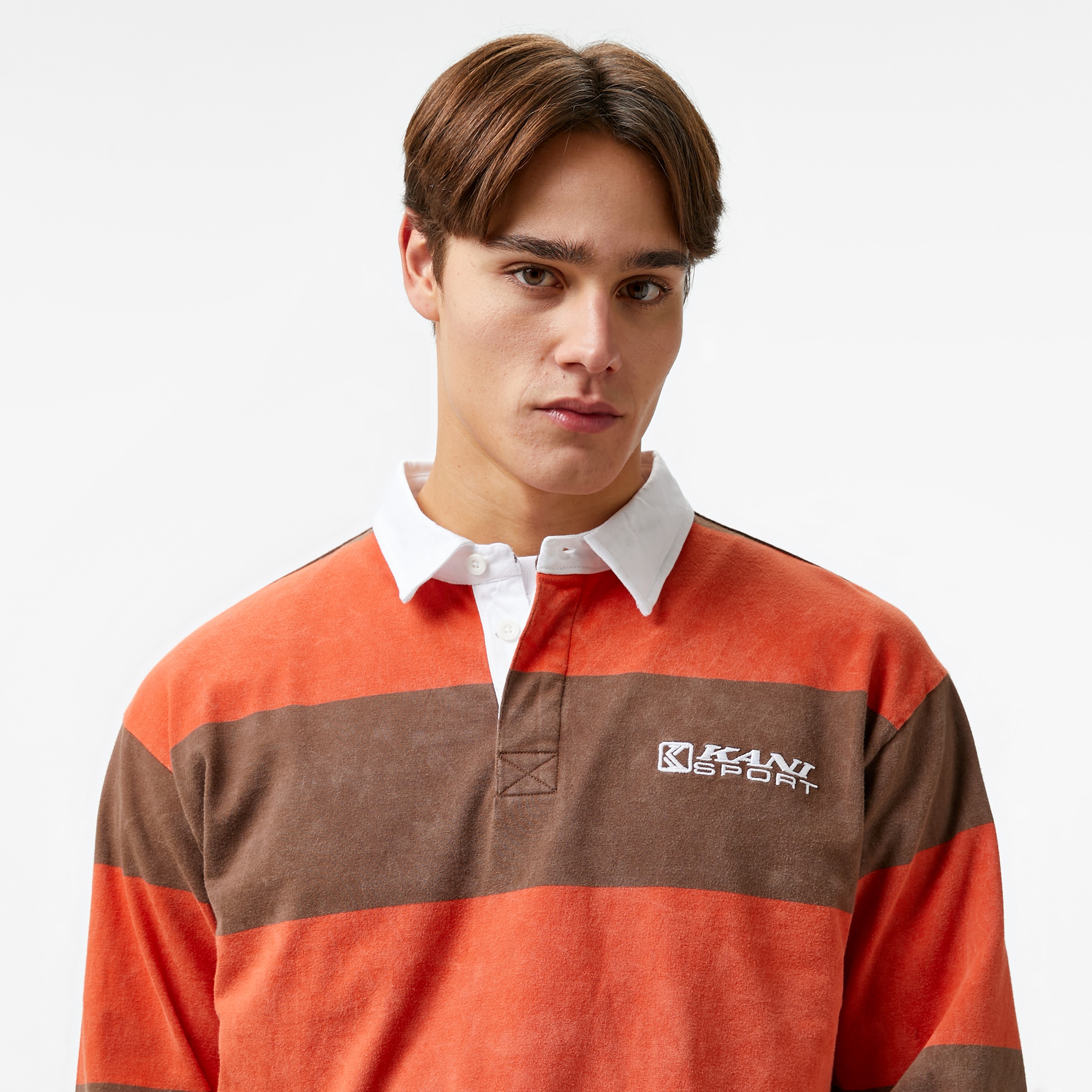 Karl Kani Og Sport Rugby Erkek Kahverengi Polo